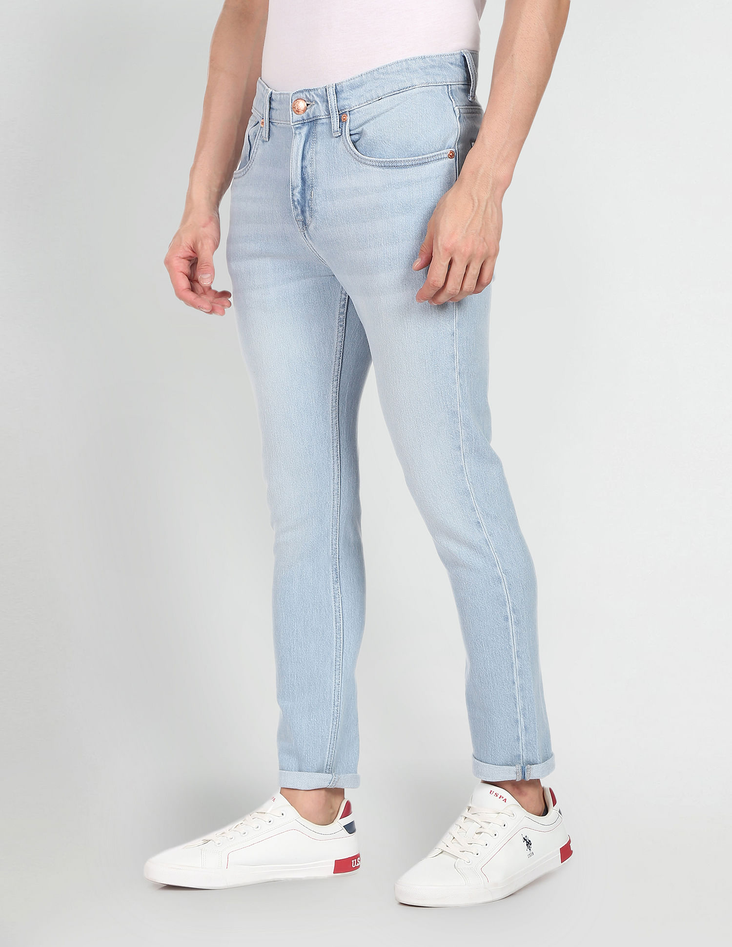 U.S. Polo Assn. Denim Co. Henry Cropped Fit Blue Jeans