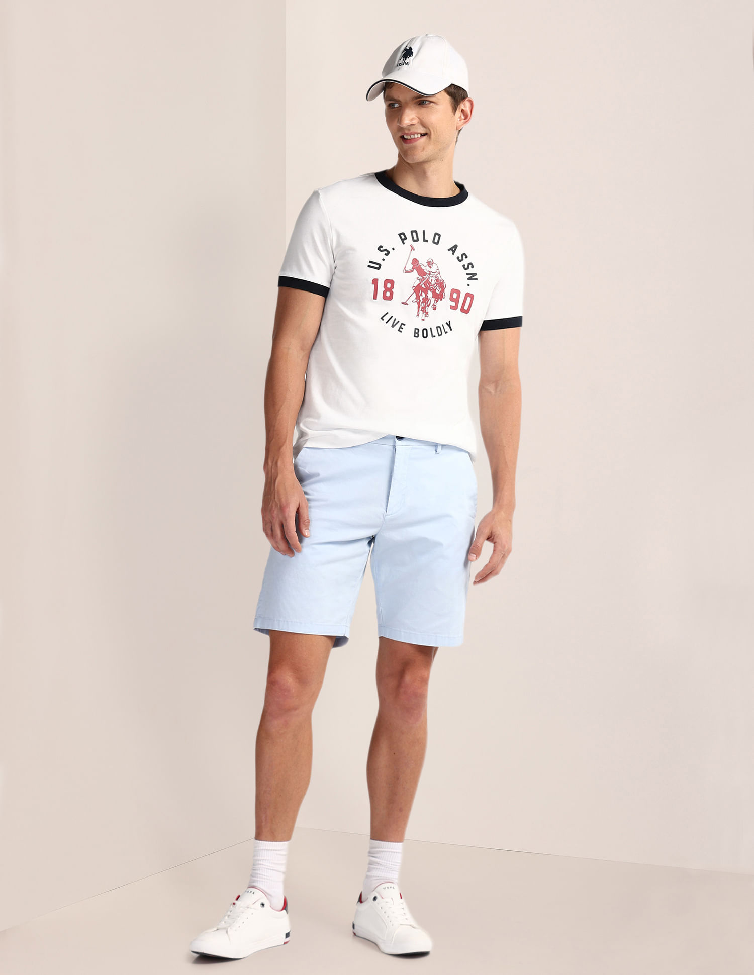 U.S. Polo Assn. Crew Neck Brand Print T-Shirt