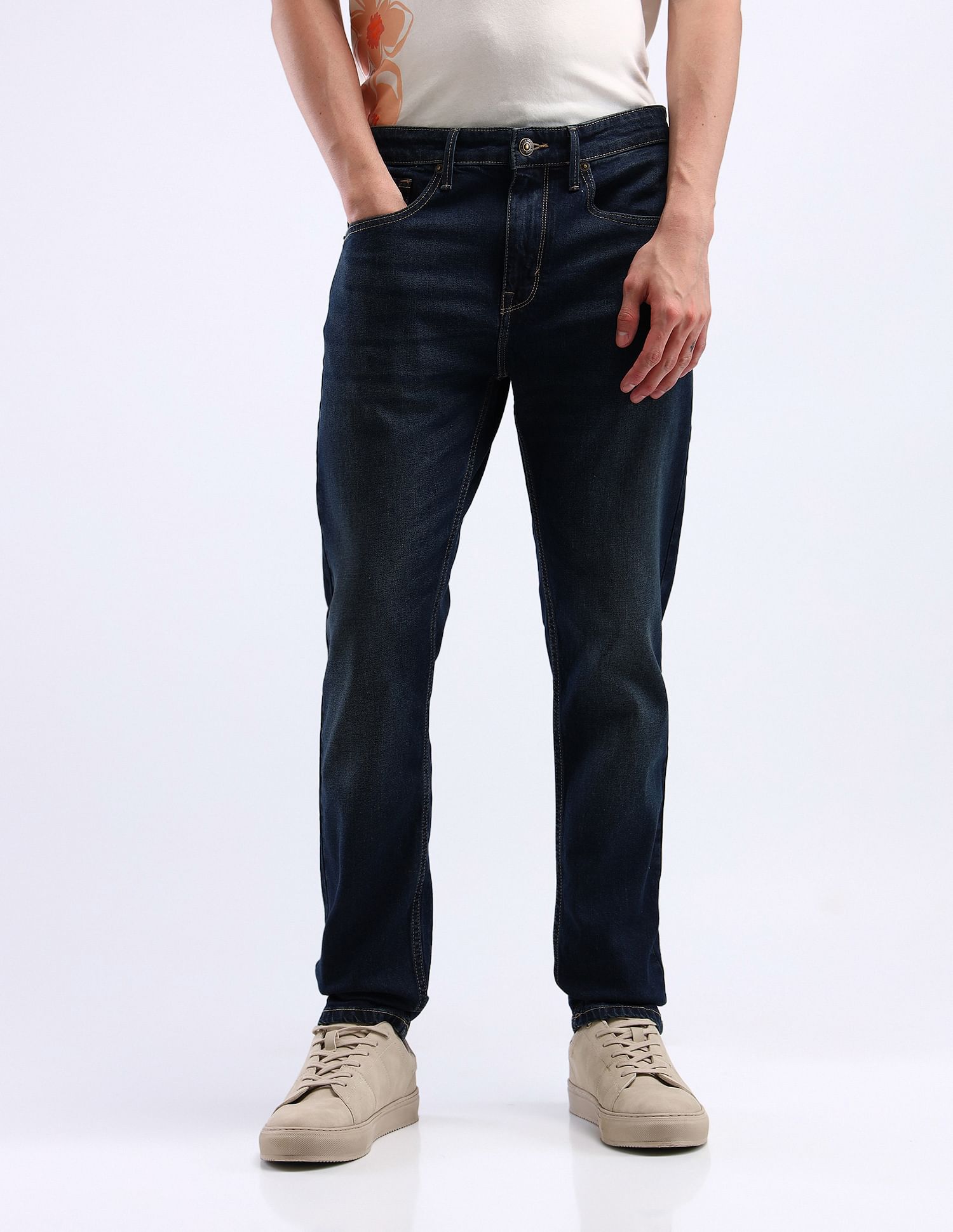 Flying Machine Mid Rise Slim Tapered Fit Jeans