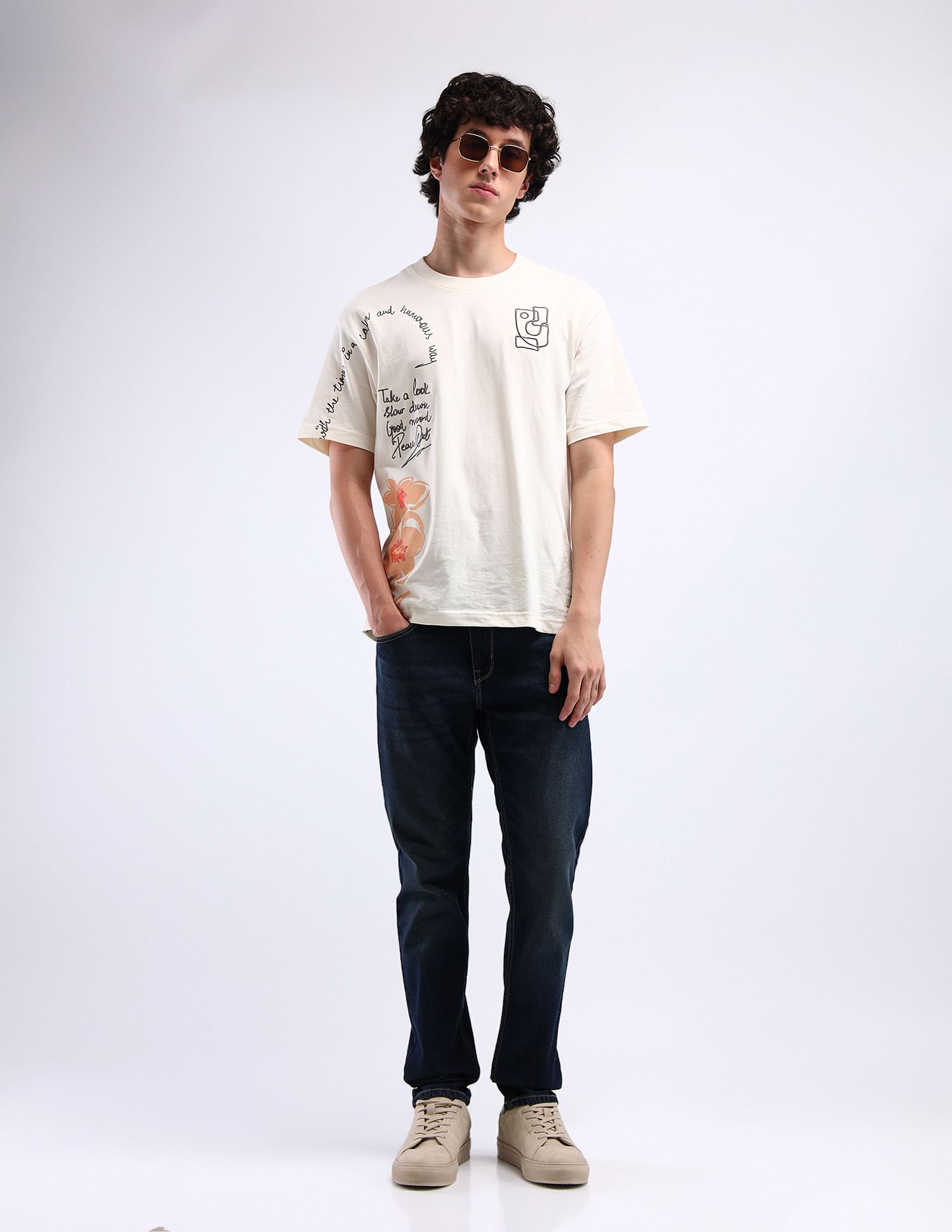 Flying Machine Mid Rise Slim Tapered Fit Jeans