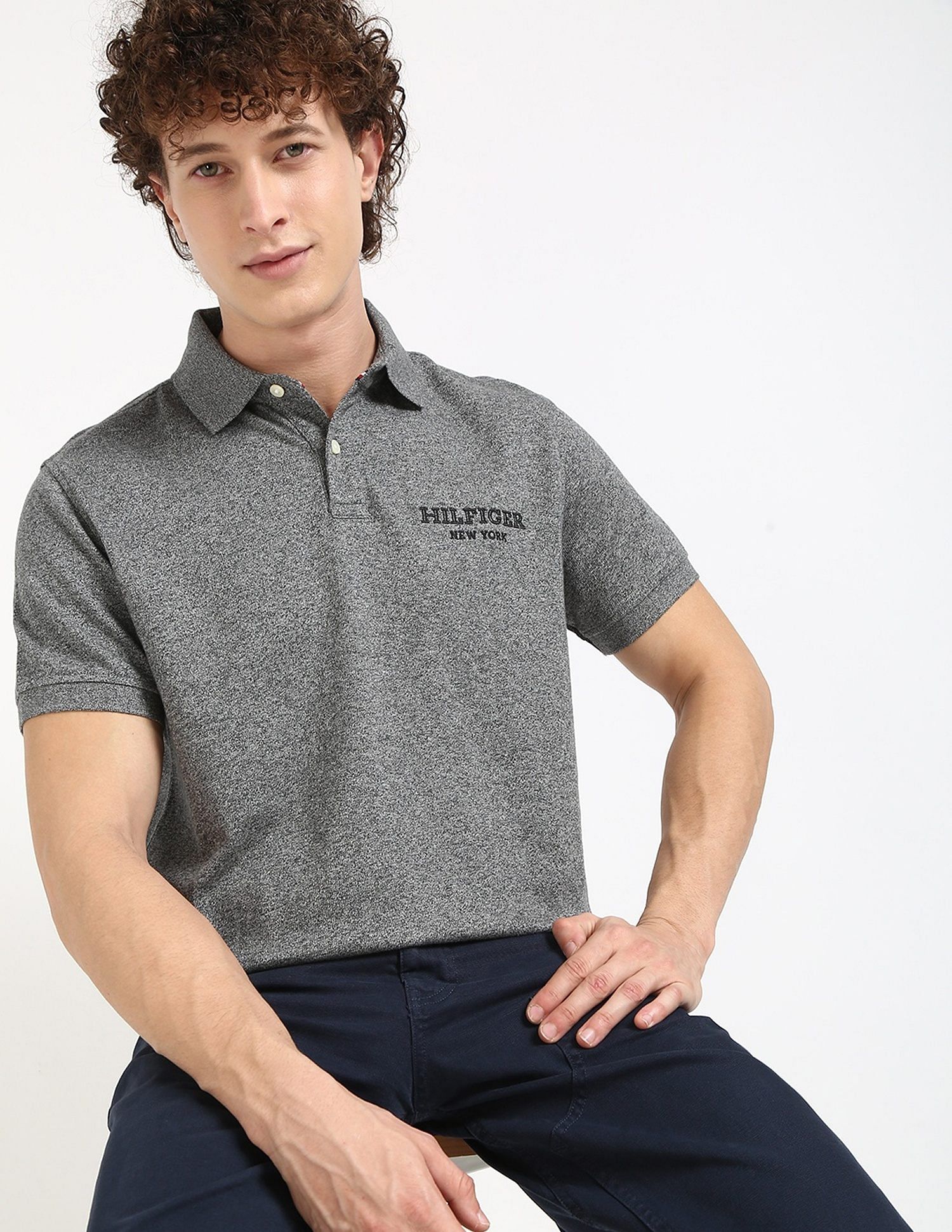 Tommy Hilfiger Printed Regular-Fit Cotton Polo Shirt