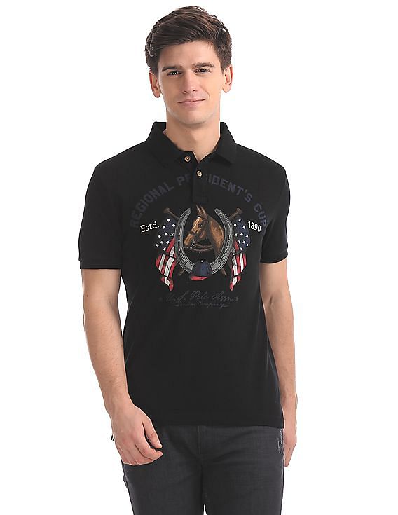 U.S. Polo Assn. Denim Co. Muscle Fit Printed Polo Shirt
