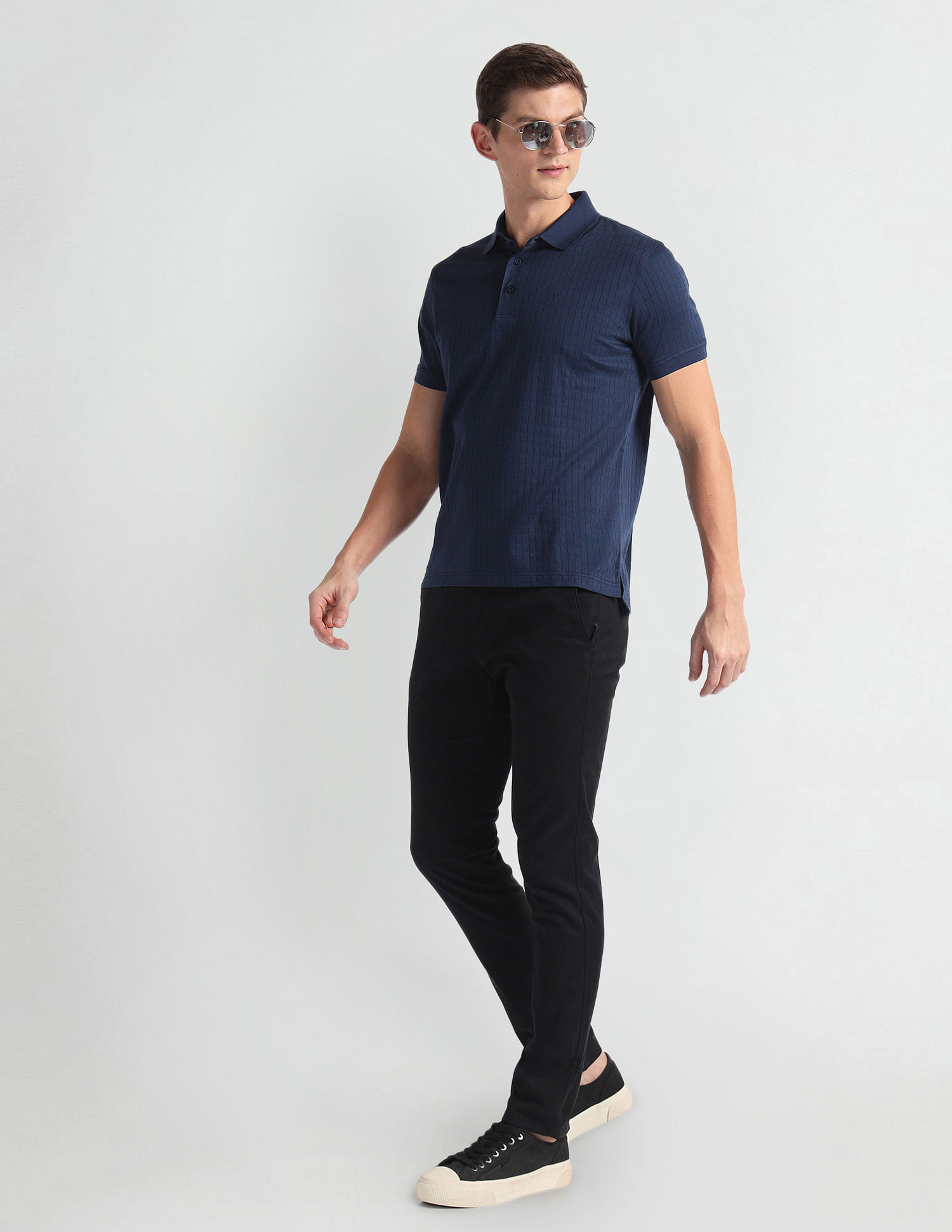 Arrow Patterned Regular Fit Polo Shirt