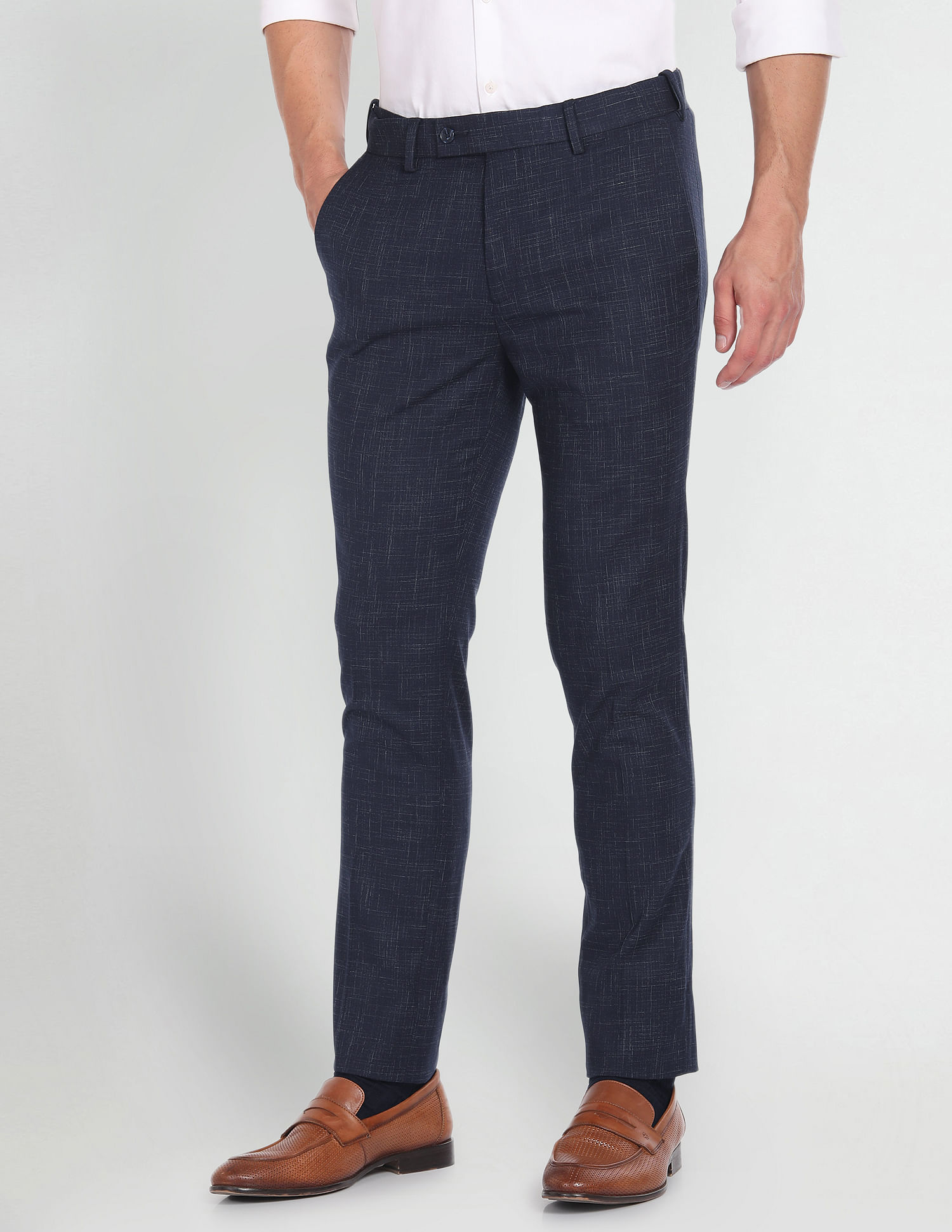 Arrow Patterned Dobby Trousers