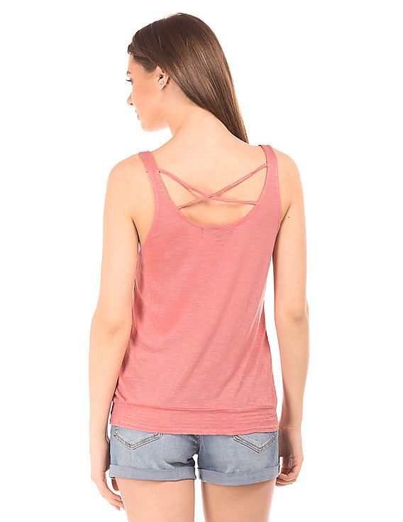 Aeropostale Embroidered Viscose Tank Top