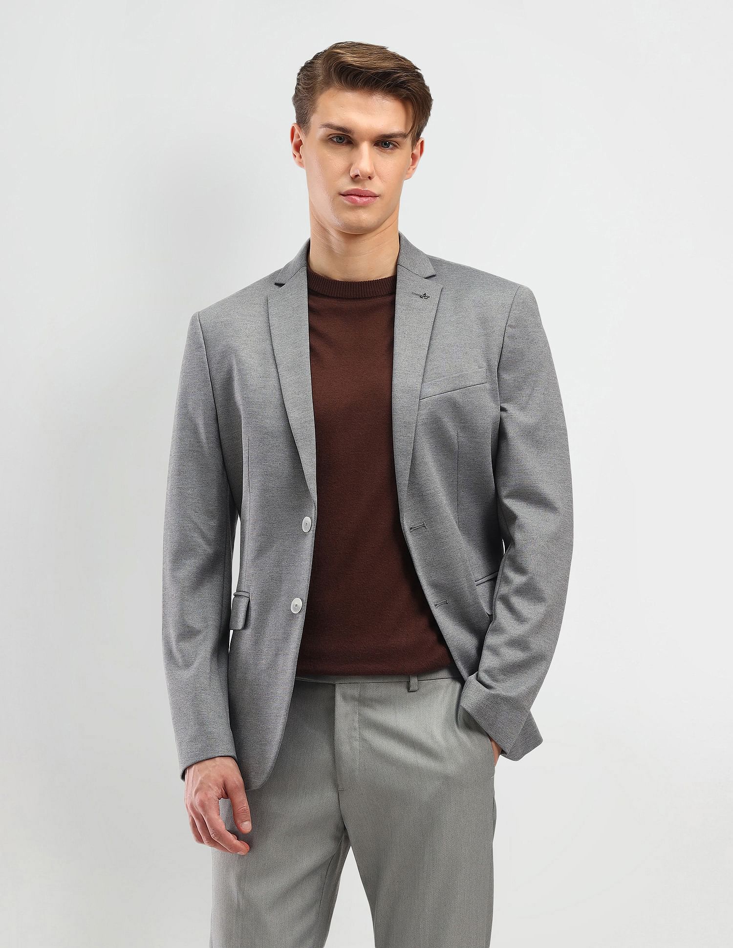 Buy Arrow Textured Slim Fit Blazer NNNOW