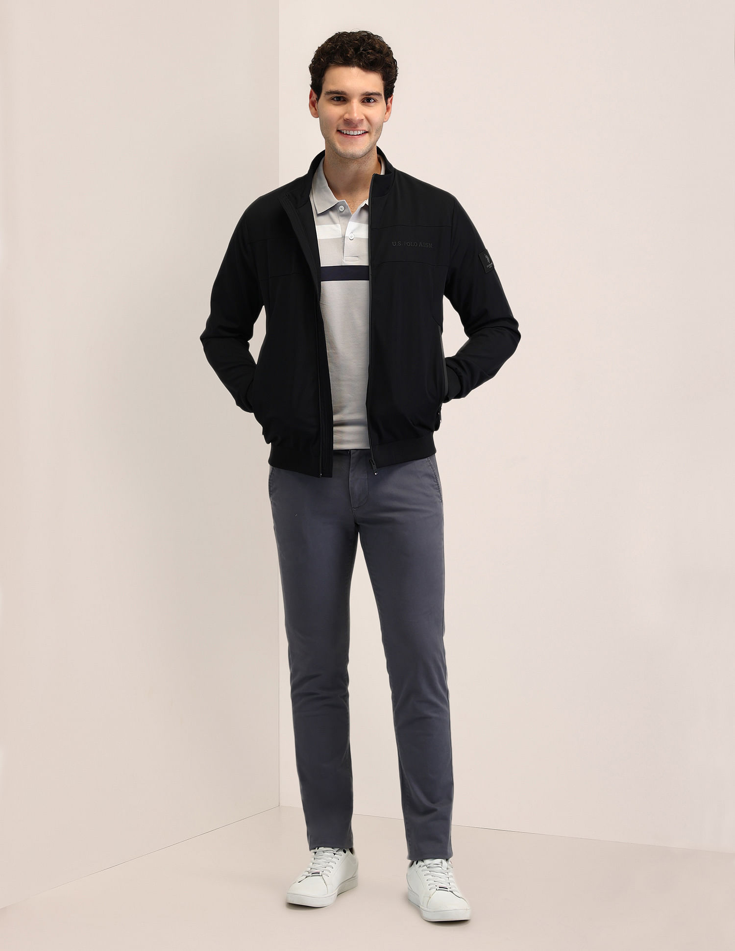 U.S. Polo Assn. Solid Regular Fit Jacket