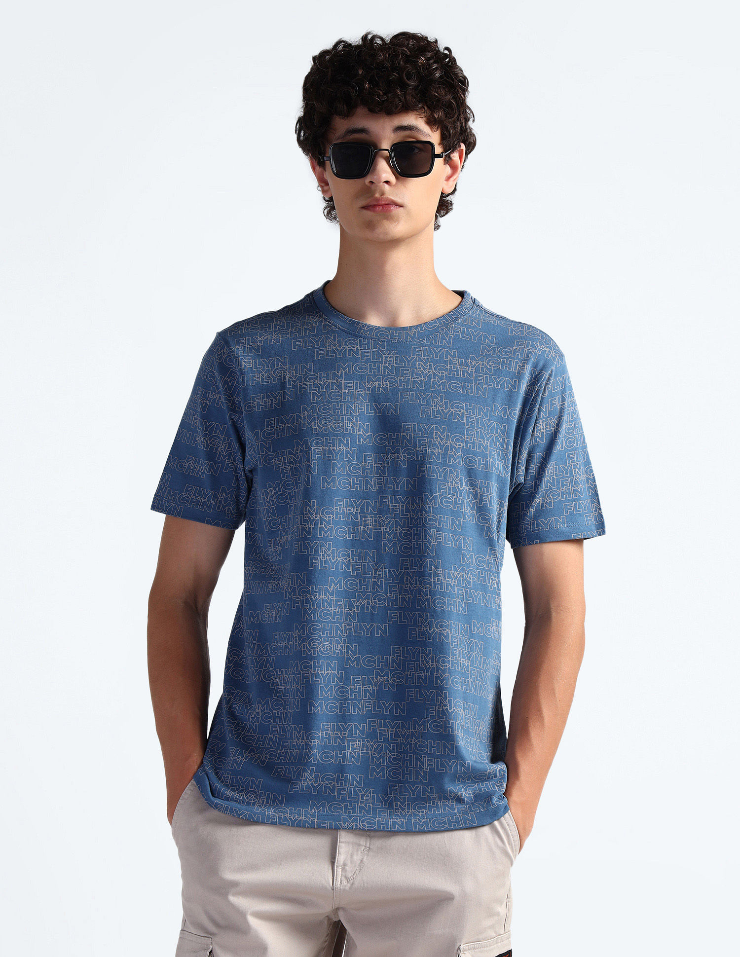 Flying Machine Brand Print Cotton T-Shirt