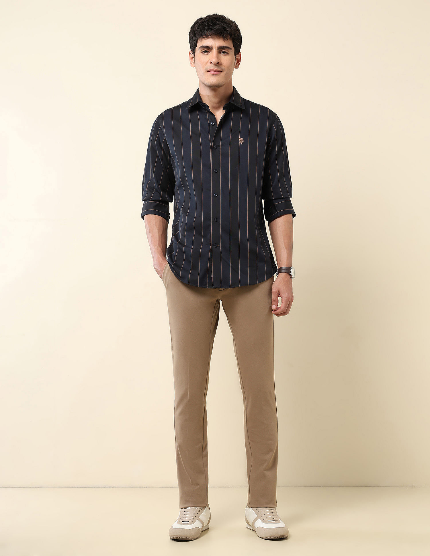U.S. Polo Assn. Vertical Striped Pure Cotton Shirt