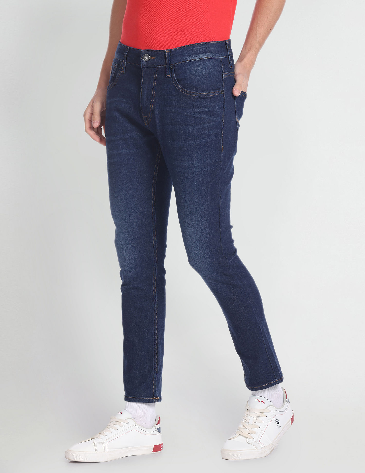 U.S. Polo Assn. Denim Co. Henry Cropped Fit Blue Jeans