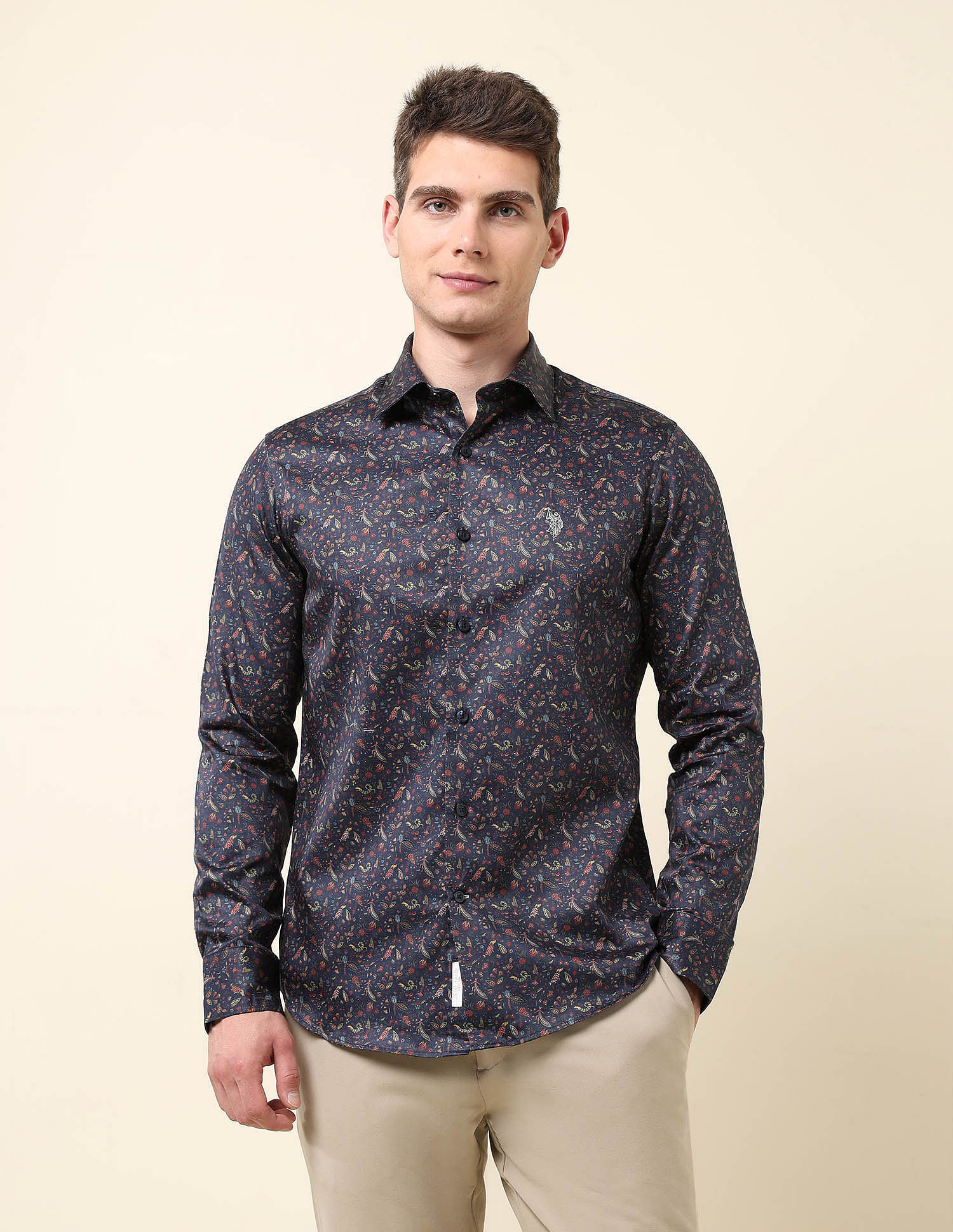 U.S. Polo Assn. All-Over Printed Satin Shirt