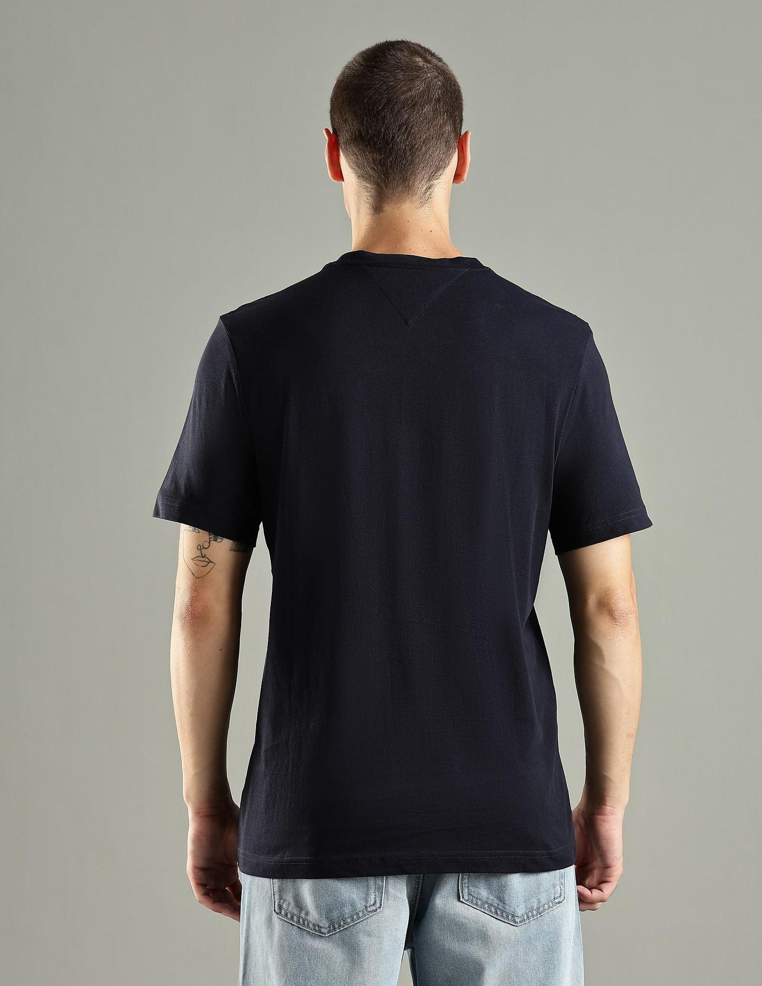 Tommy Hilfiger Solid Regular Fit Cotton T-Shirt