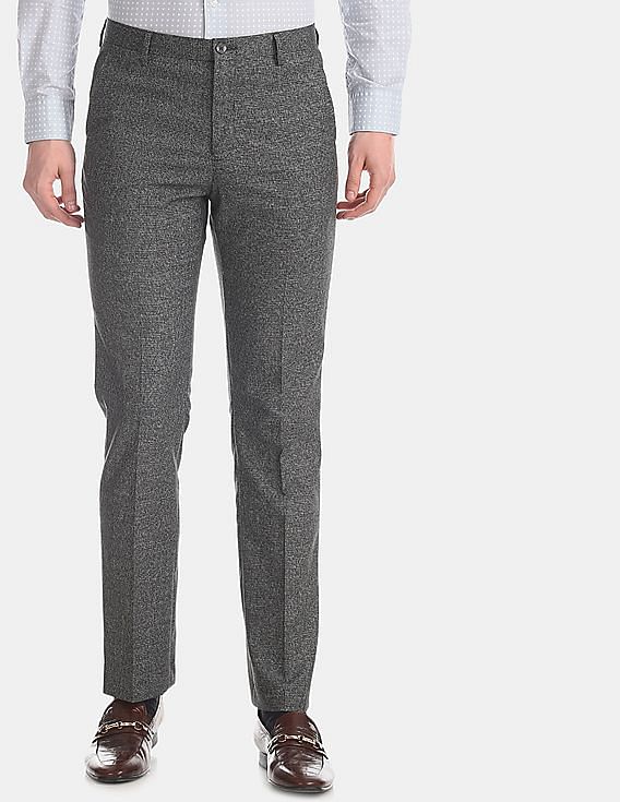 Arrow Formal Trousers  Buy Arrow Blue Tapered Fit Patterned Trousers  Online  Nykaa Fashion