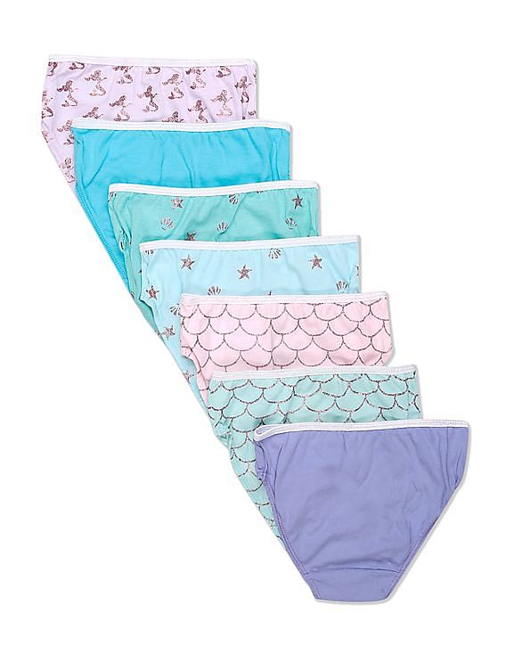 The Children's Place Girls Assorted Mermaid Briefs - Pack Of 7