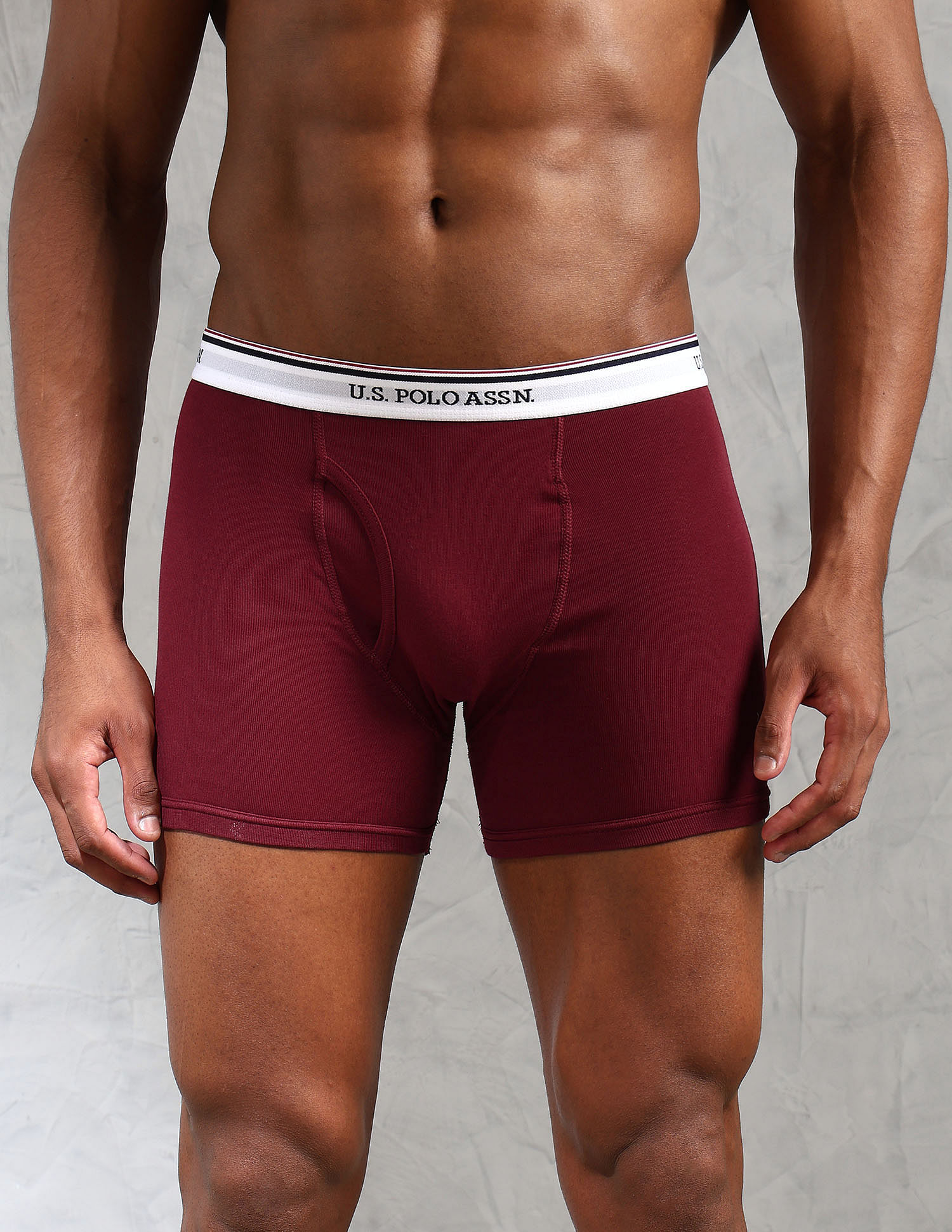 USPA Innerwear Mid Rise Solid 1667 Trunks - Pack Of 3