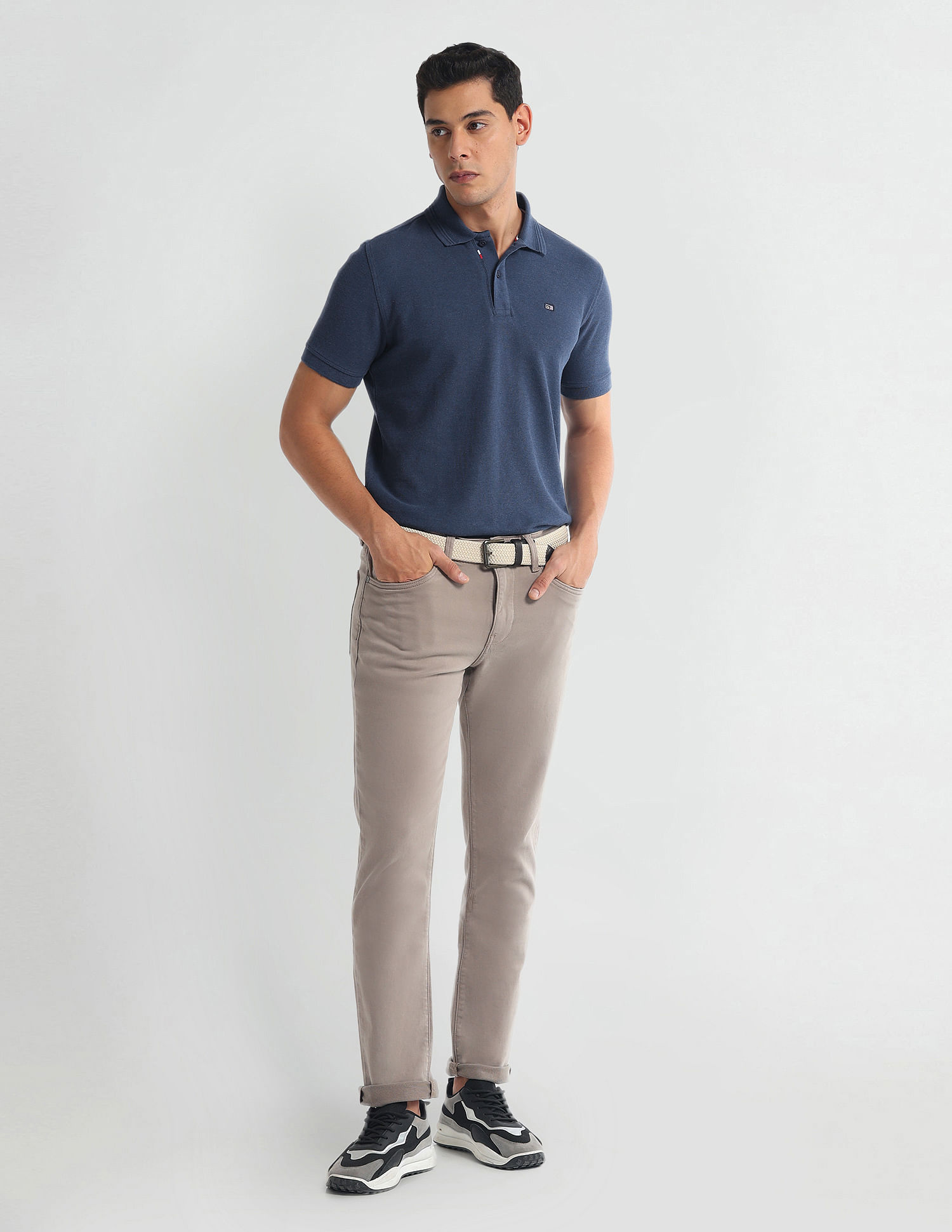 Arrow Sports Pure Cotton Solid Polo Shirt