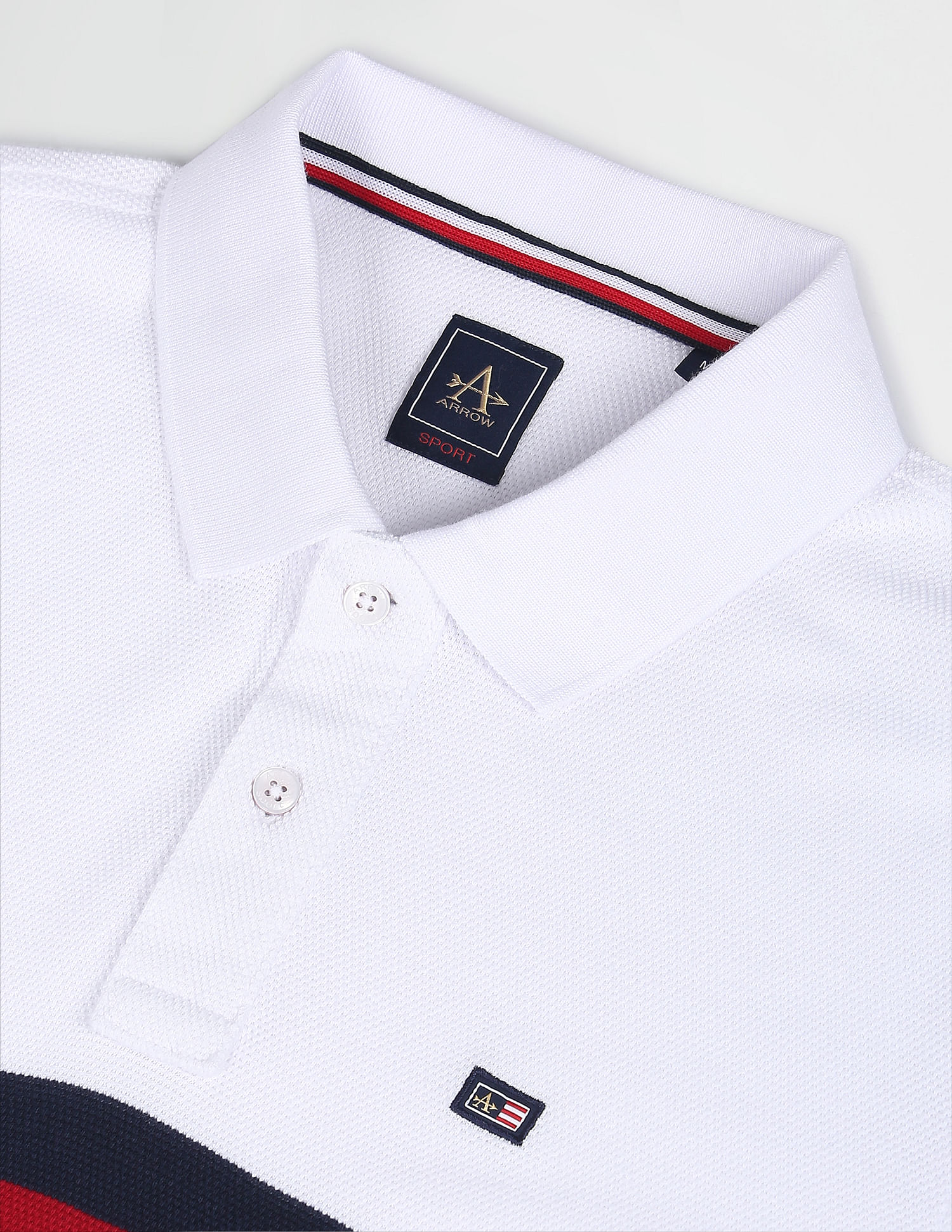 Arrow Sports Striped Jacquard Polo Shirt