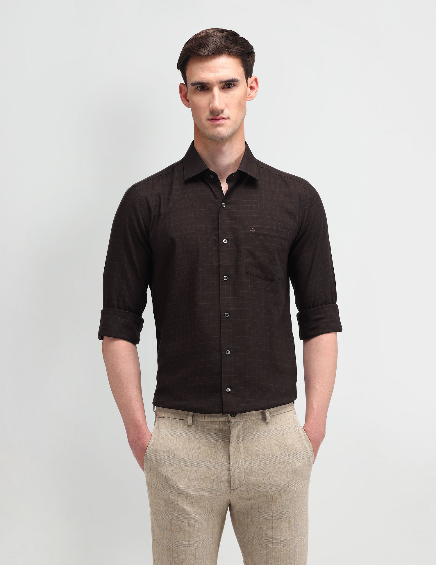 Arrow Windowpane Checked Dobby Shirt
