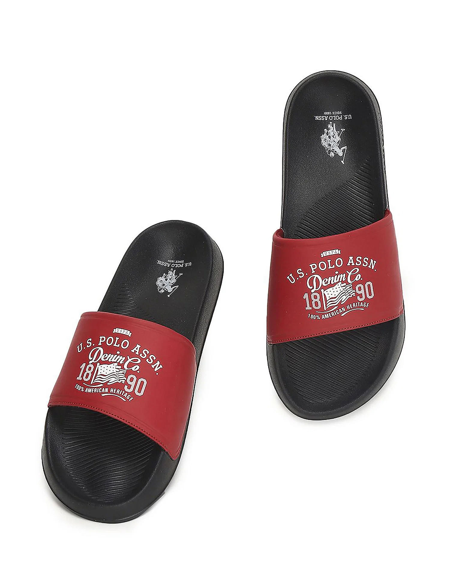 U.S. Polo Assn. Men Brand Print Toplin 4.0 Slides