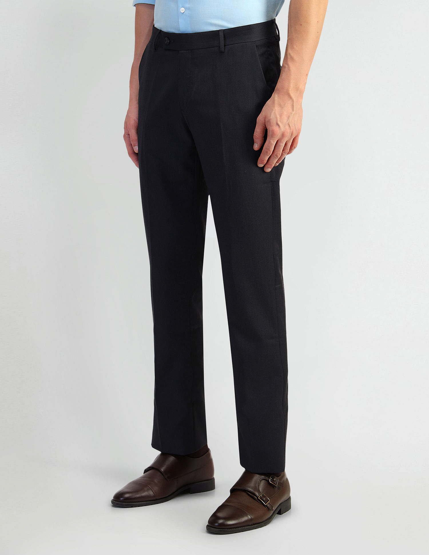 Arrow Mid Rise Dobby Trousers