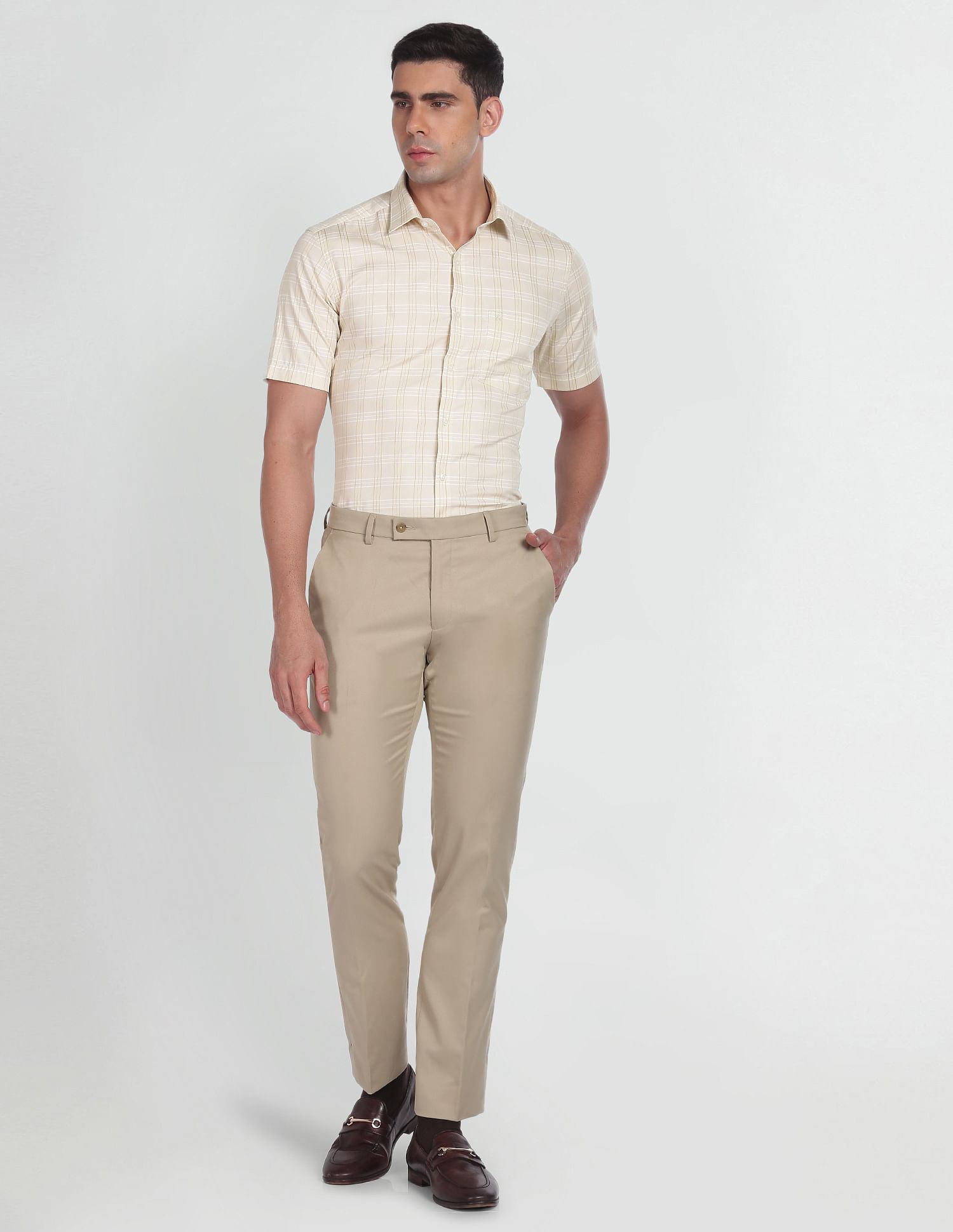 Arrow Tartan Check Cotton Formal Shirt