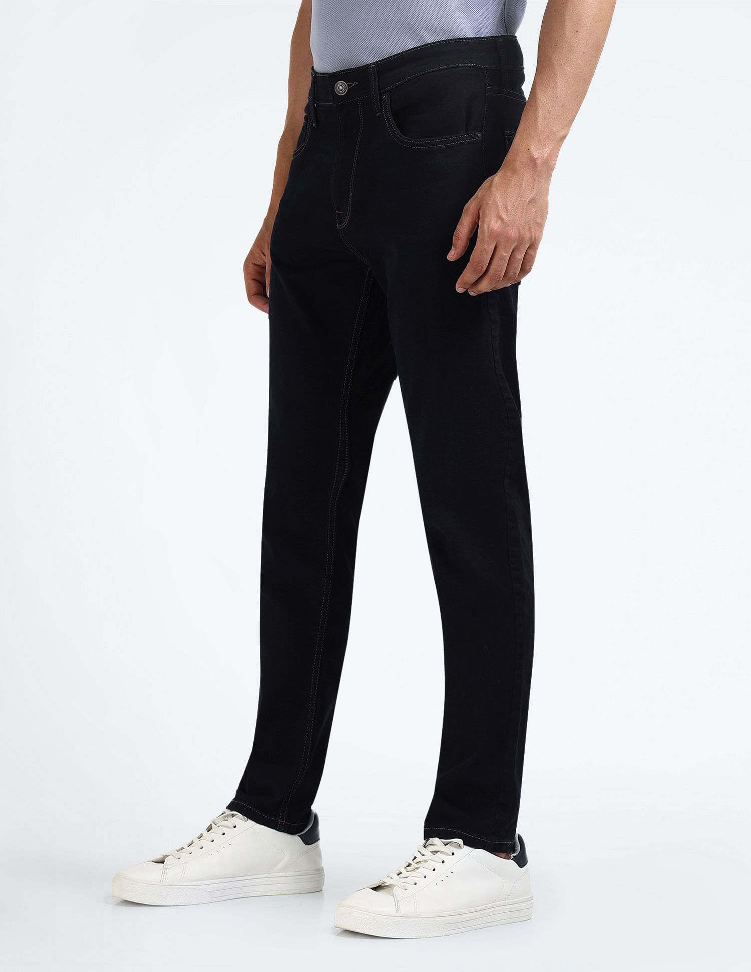 Flying Machine Slash Slim Tapered Rinsed Jeans