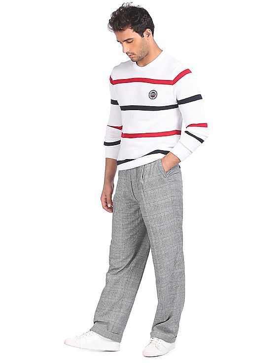 U.S. Polo Assn. Crew Neck Striped Sweater