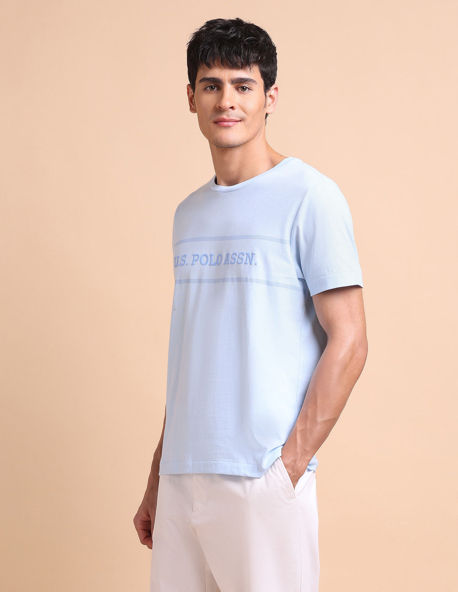 U.S. Polo Assn. Brand Embossed Slim Fit T-Shirt