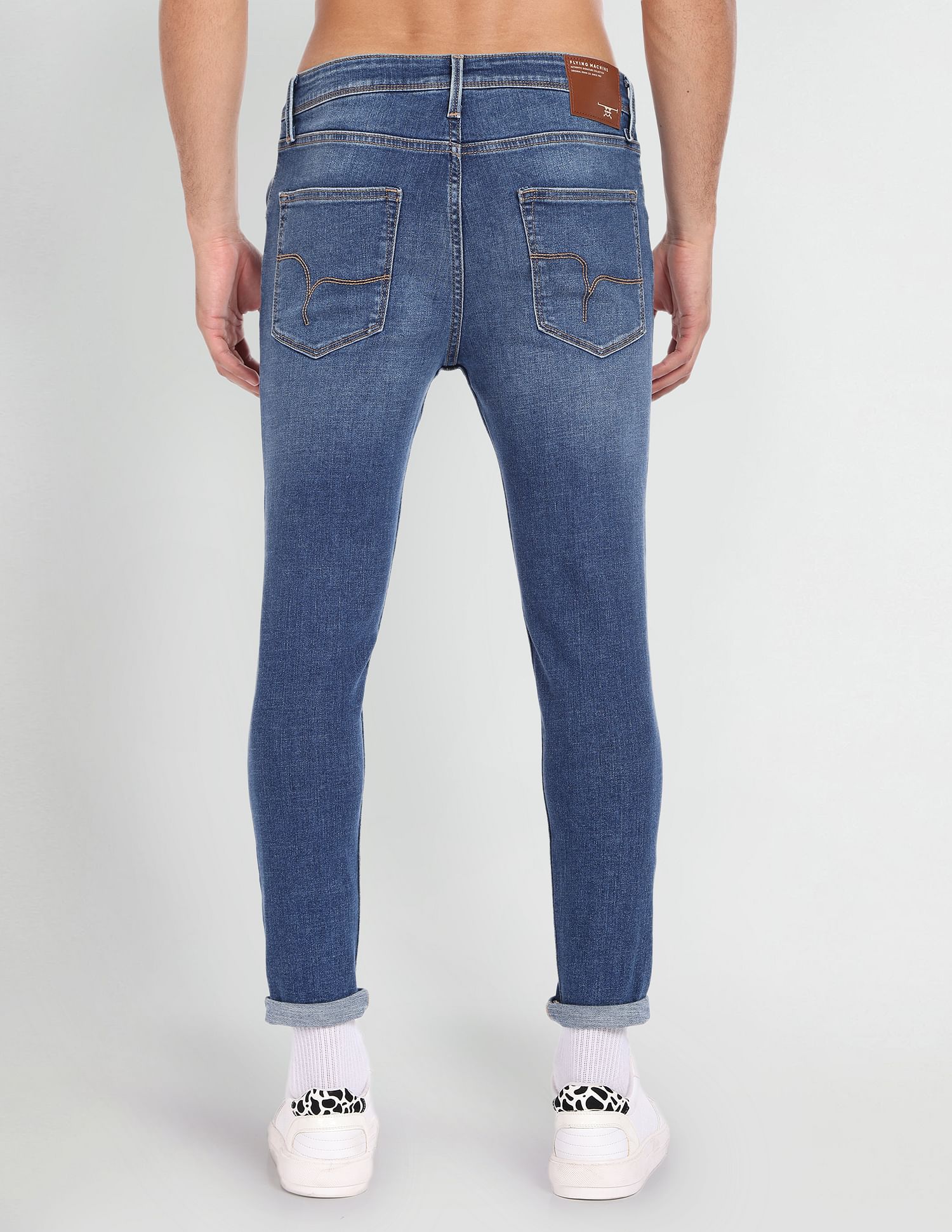 Flying Machine Skinny Fit Cropped Jeans