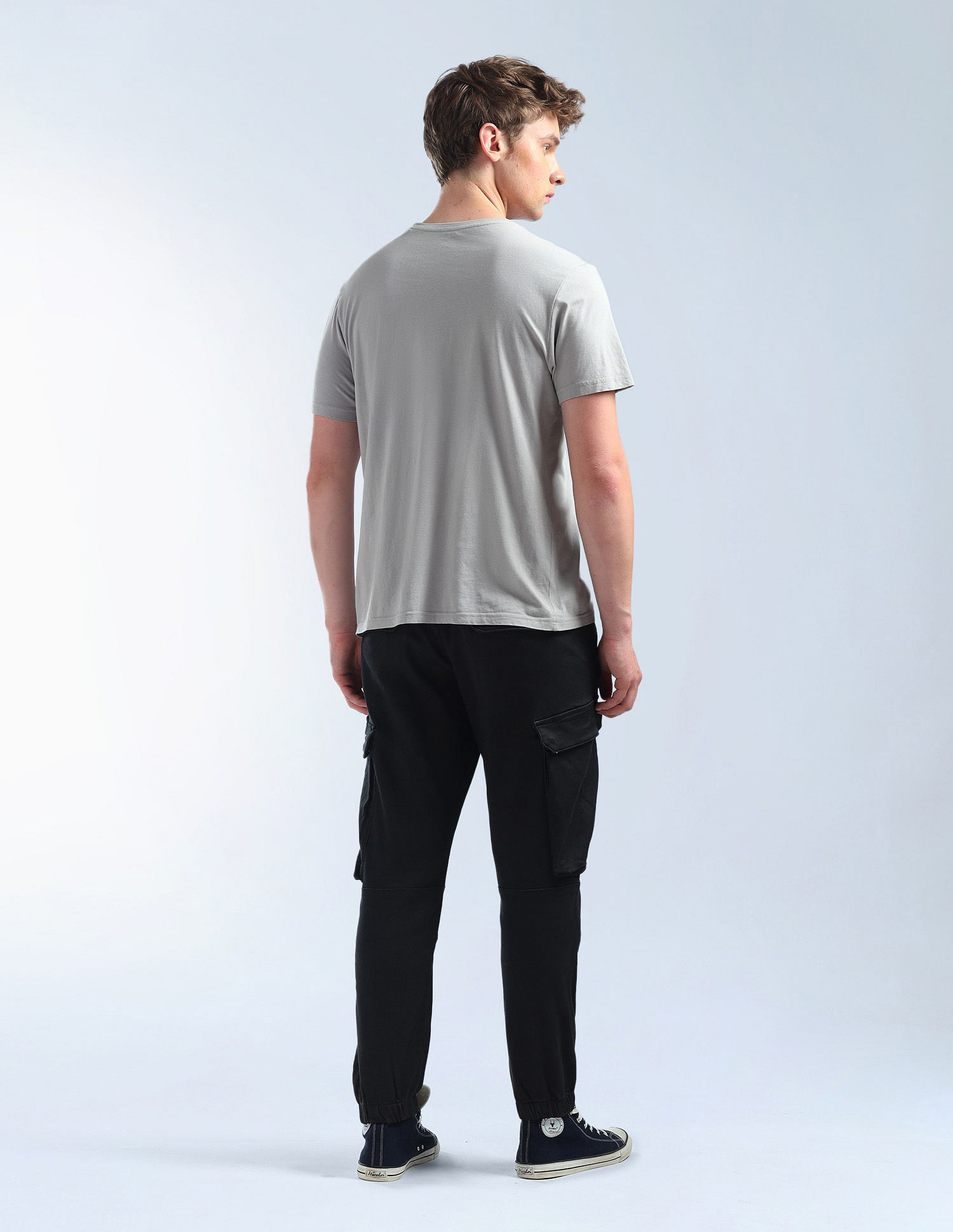 Flying Machine Solid Relaxed Fit Knitted Joggers