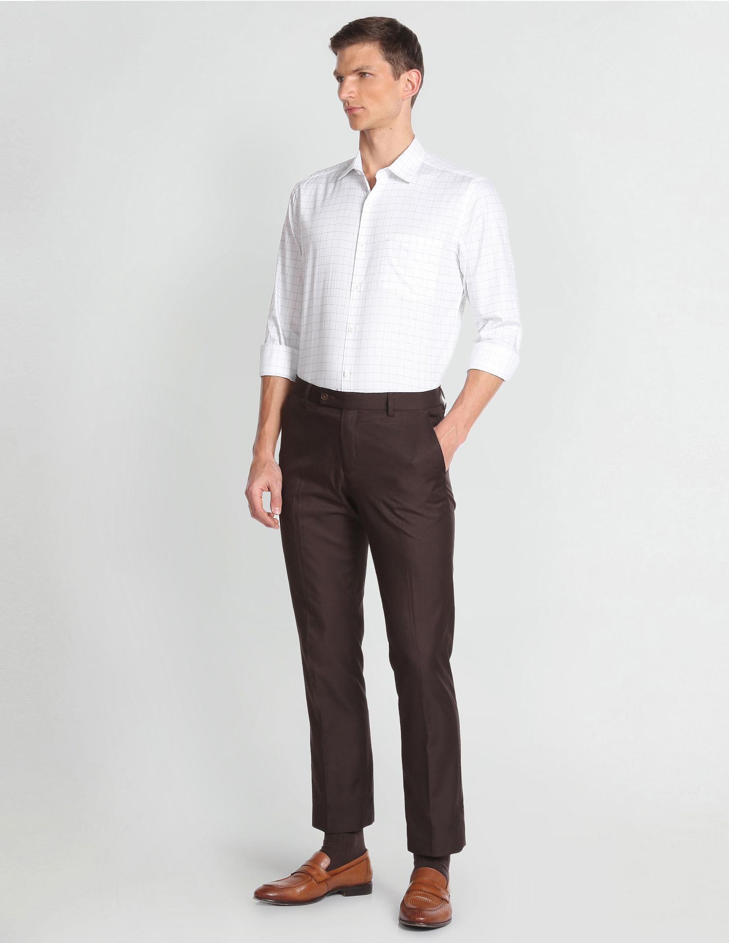 Arrow Cotton Graph Check Shirt
