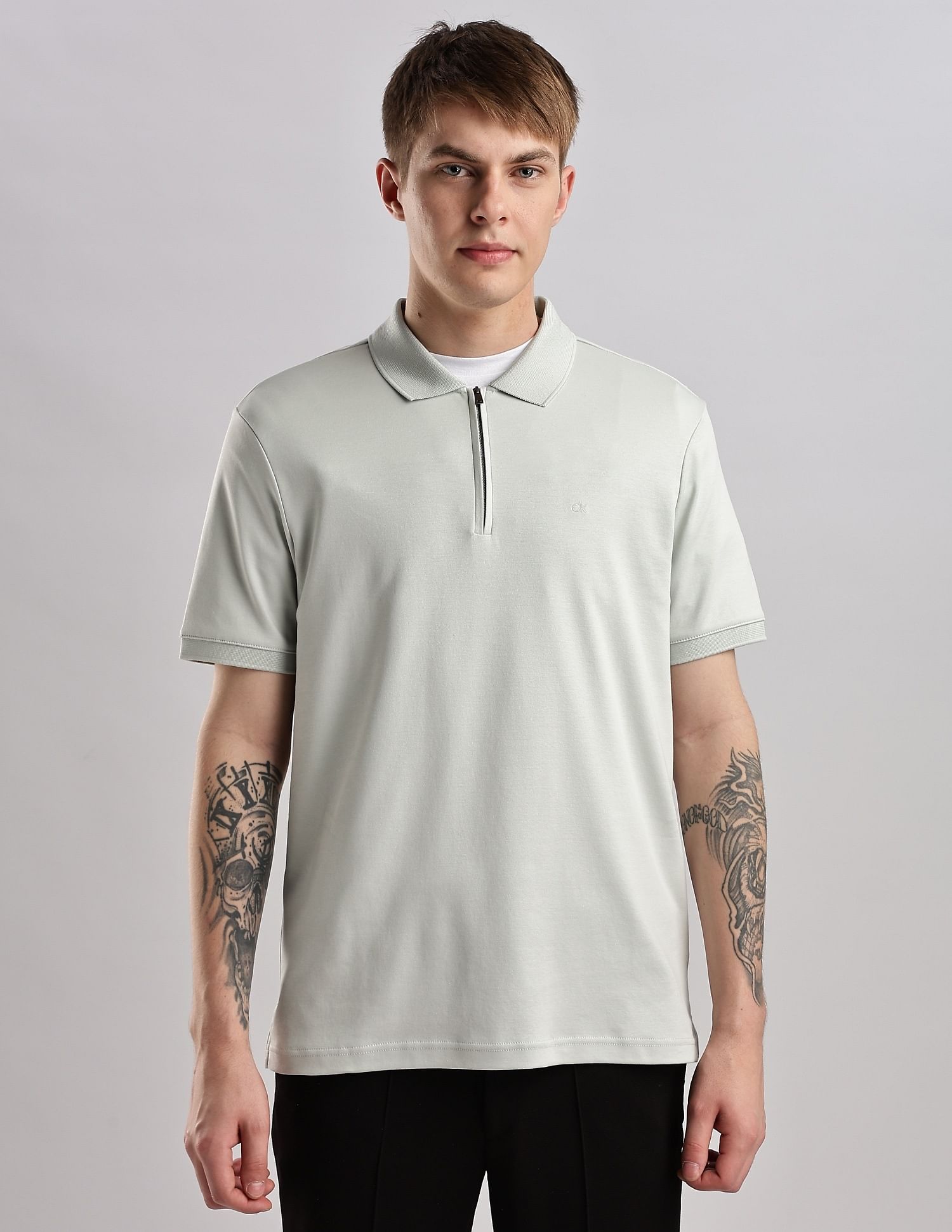 Calvin Klein Jeans Solid Regular Fit Cotton Polo Shirt