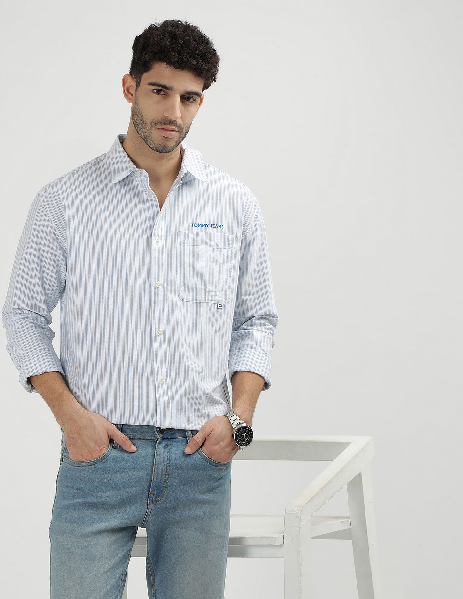 Tommy Hilfiger Sustainable Vertical Stripe Shirt