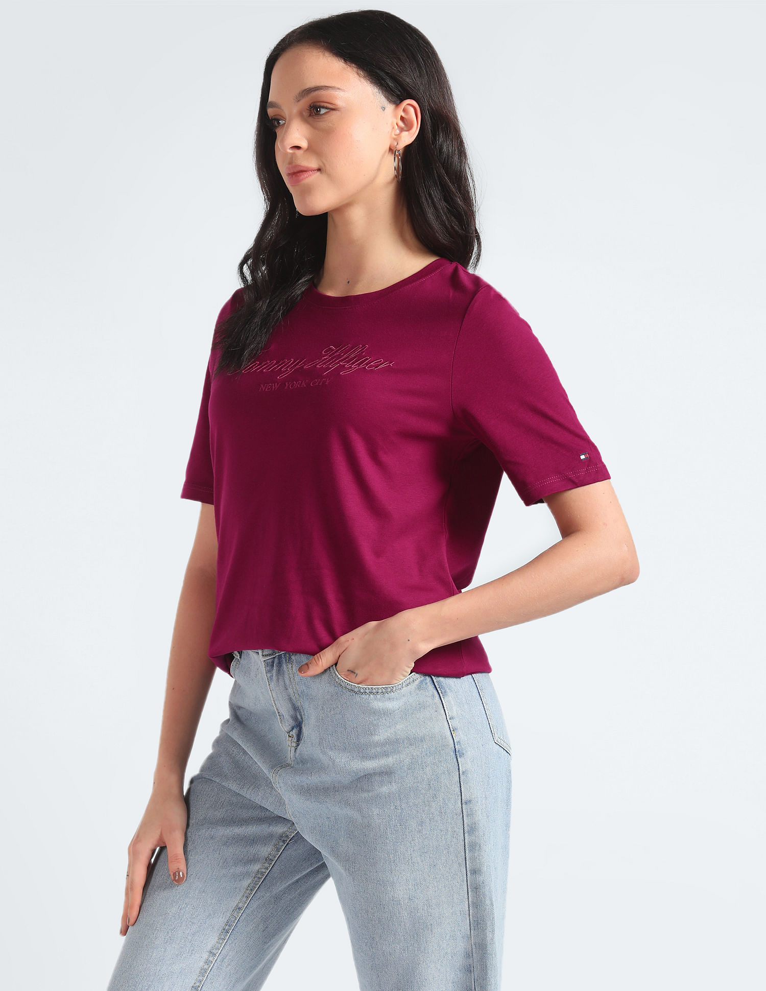 Tommy Hilfiger Crew Neck Embroidered T-Shirt