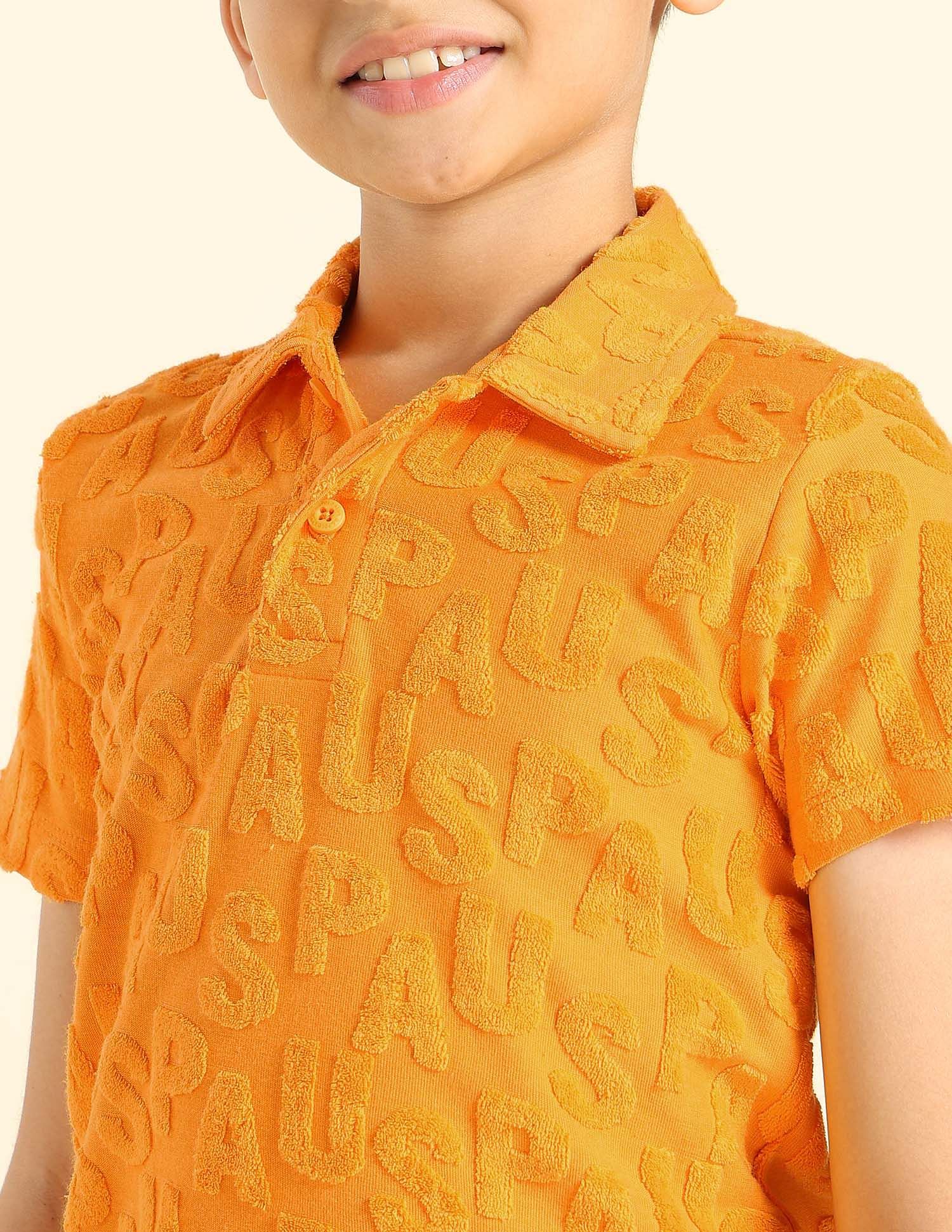 U.S. Polo Assn. Kids Boys Brand Appliqued Regular Fit Polo Shirt