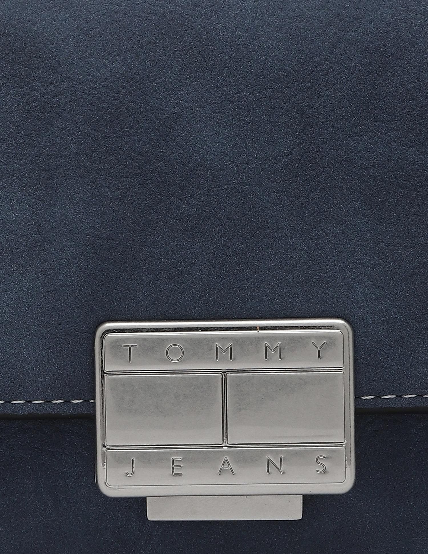 Tommy Hilfiger Solid Blue Pu Shoulder Bag