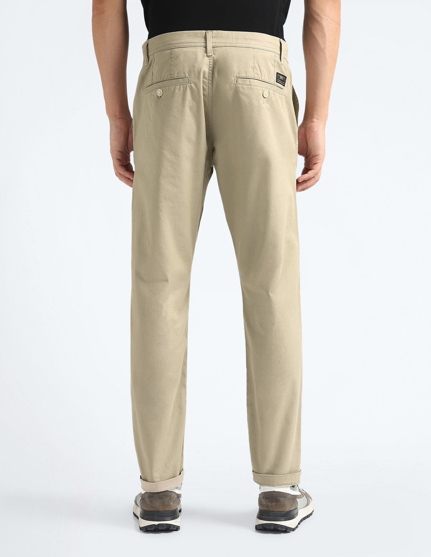 Flying Machine Slash Slim Tapered Fit Solid Chinos