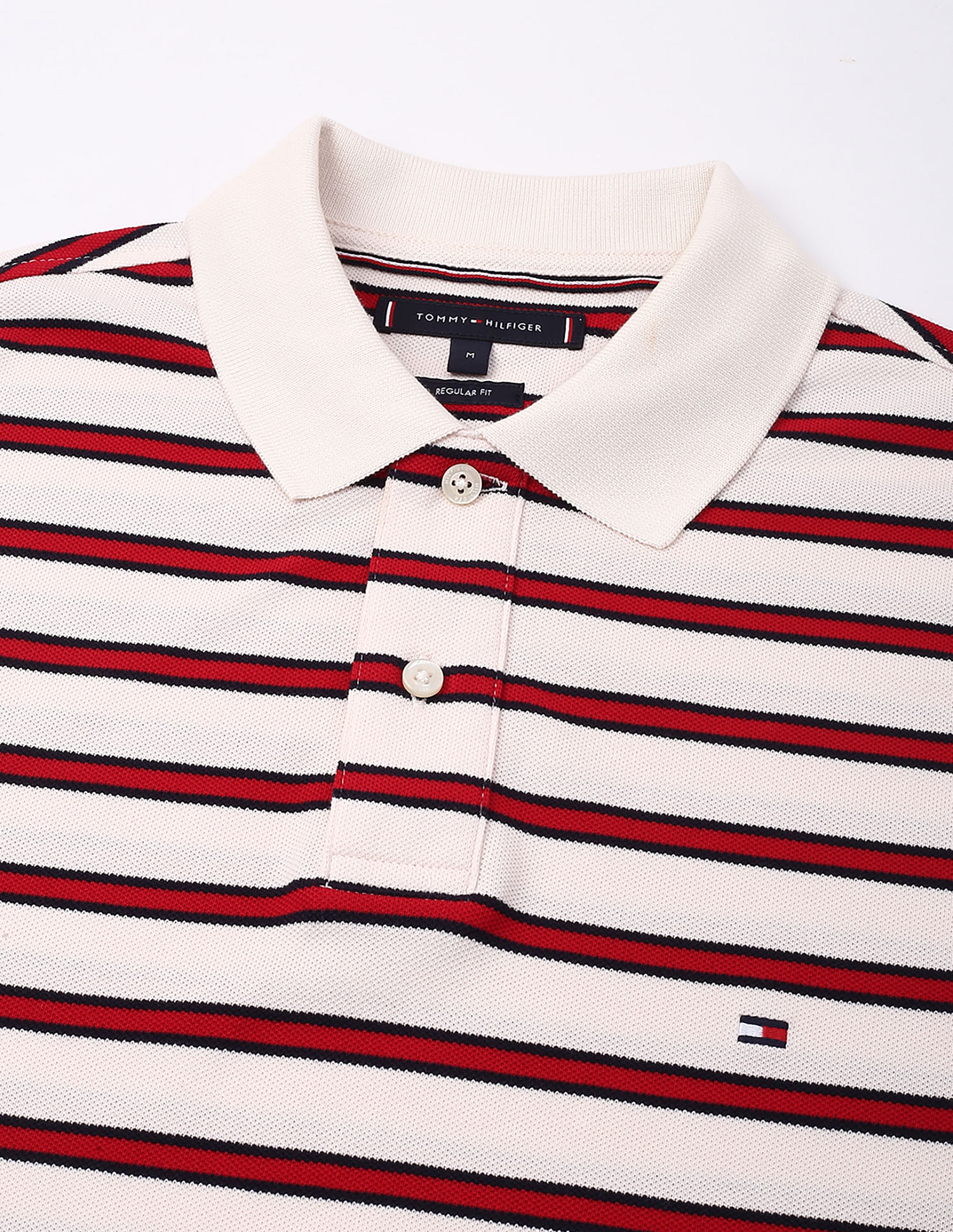 Tommy Hilfiger Striped Regular-Fit Cotton Polo Shirt