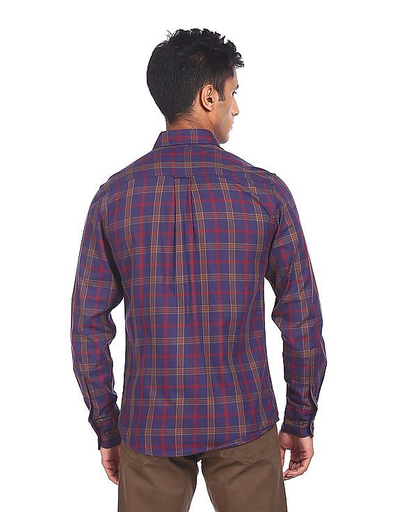 Purple button down polo on sale shirt