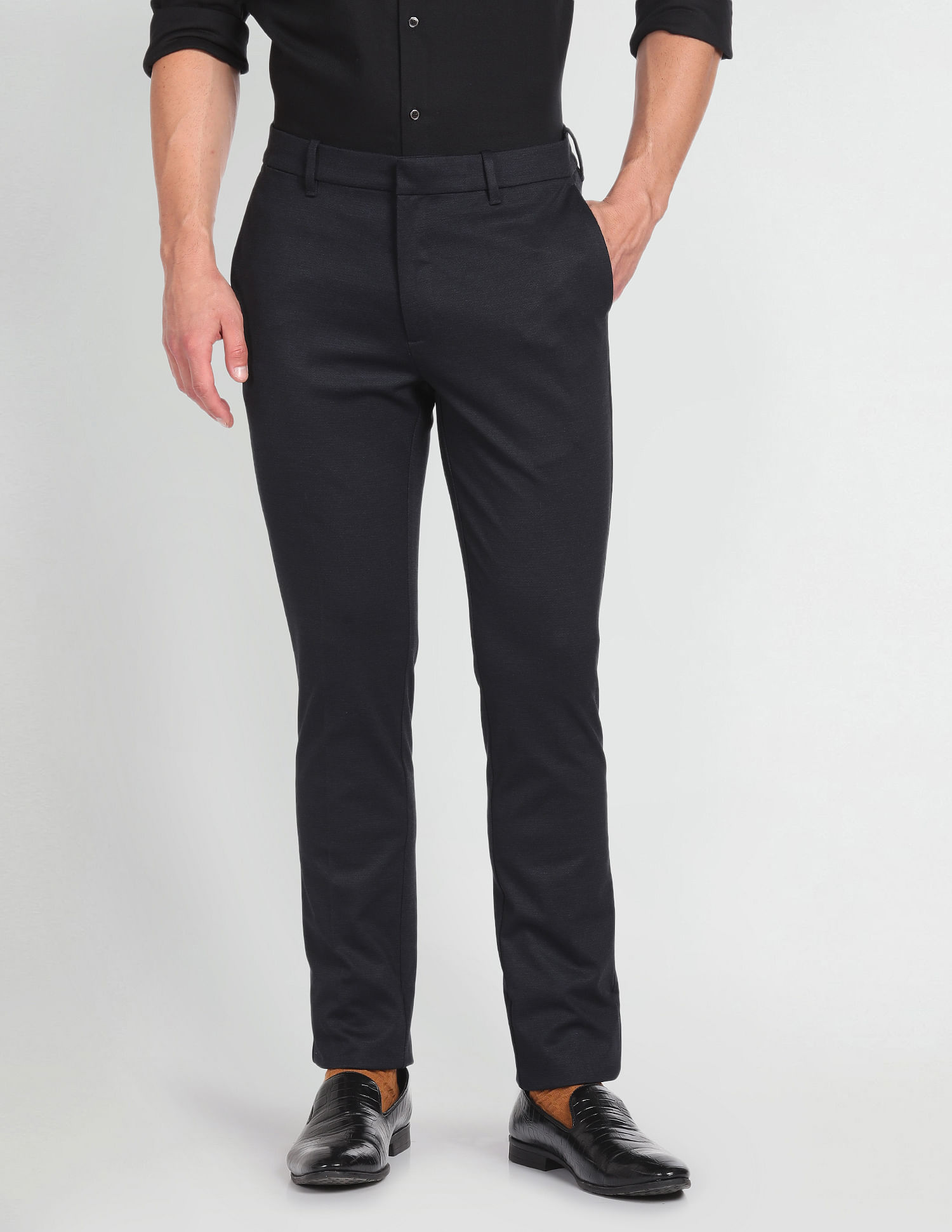 Arrow Newyork Mid Rise Dobby Trousers