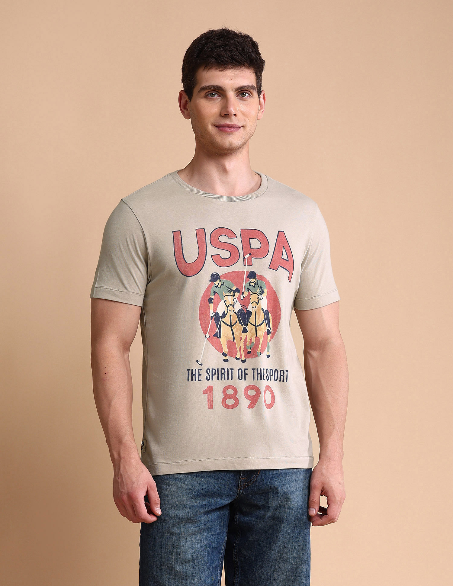 U.S. Polo Assn. Denim Co. Graphic Printed Muscle Fit T-Shirt