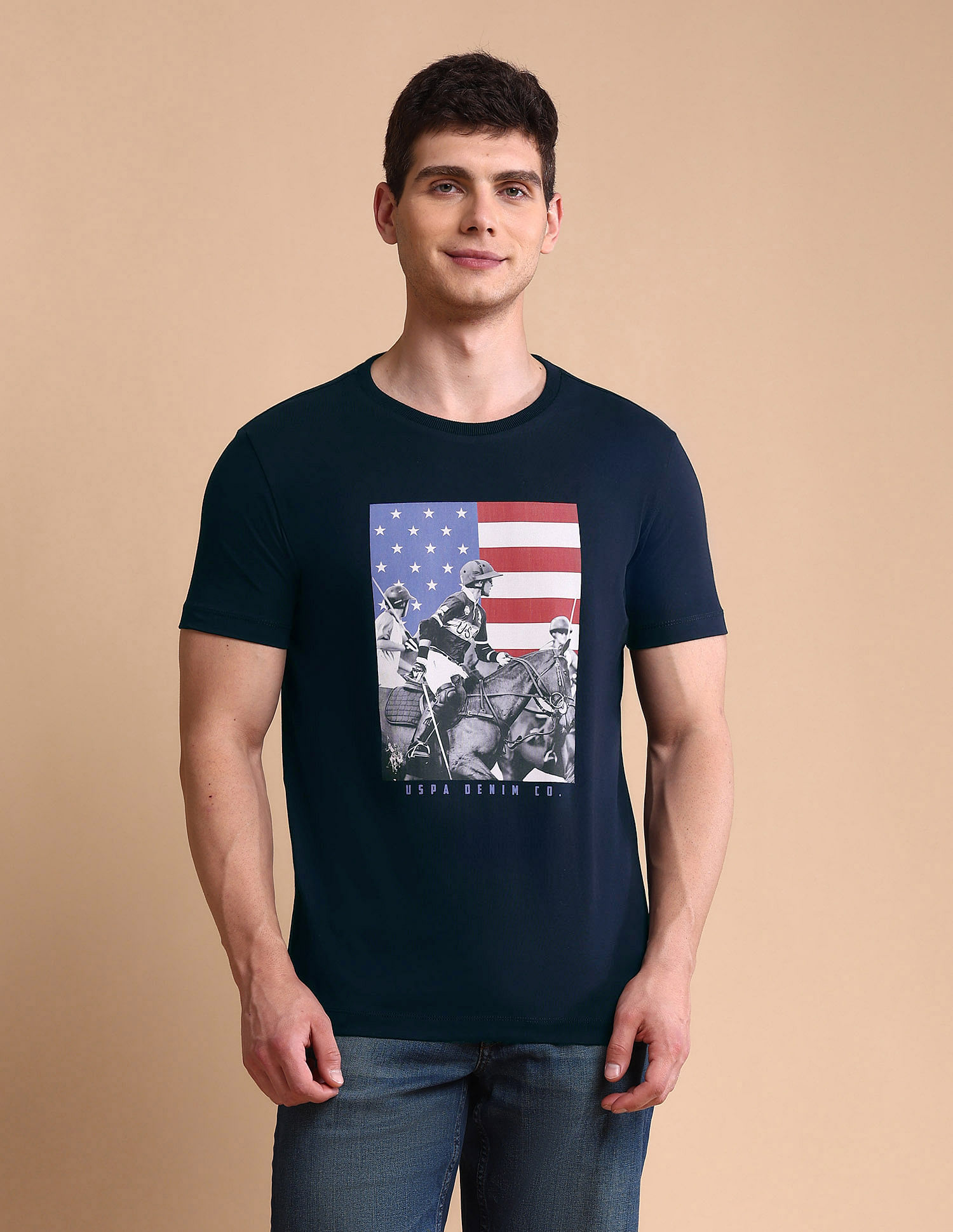 U.S. Polo Assn. Denim Co. Graphic Printed Muscle Fit T-Shirt