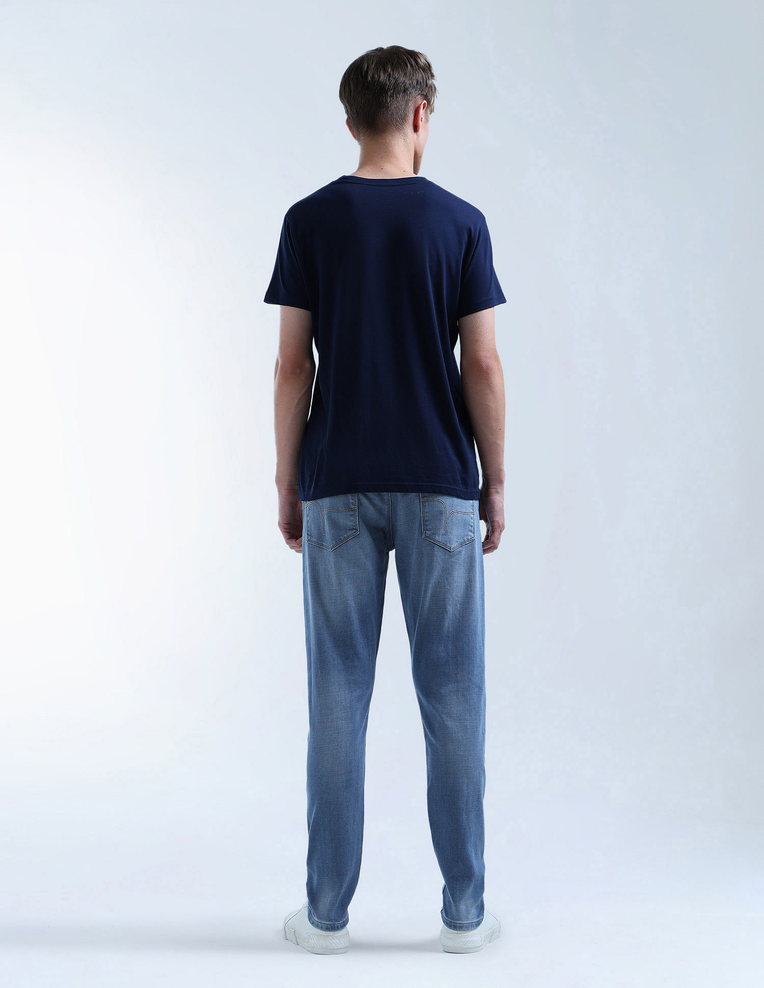 Flying Machine Slash Slim-Tapered Fit Stone Washed Jeans