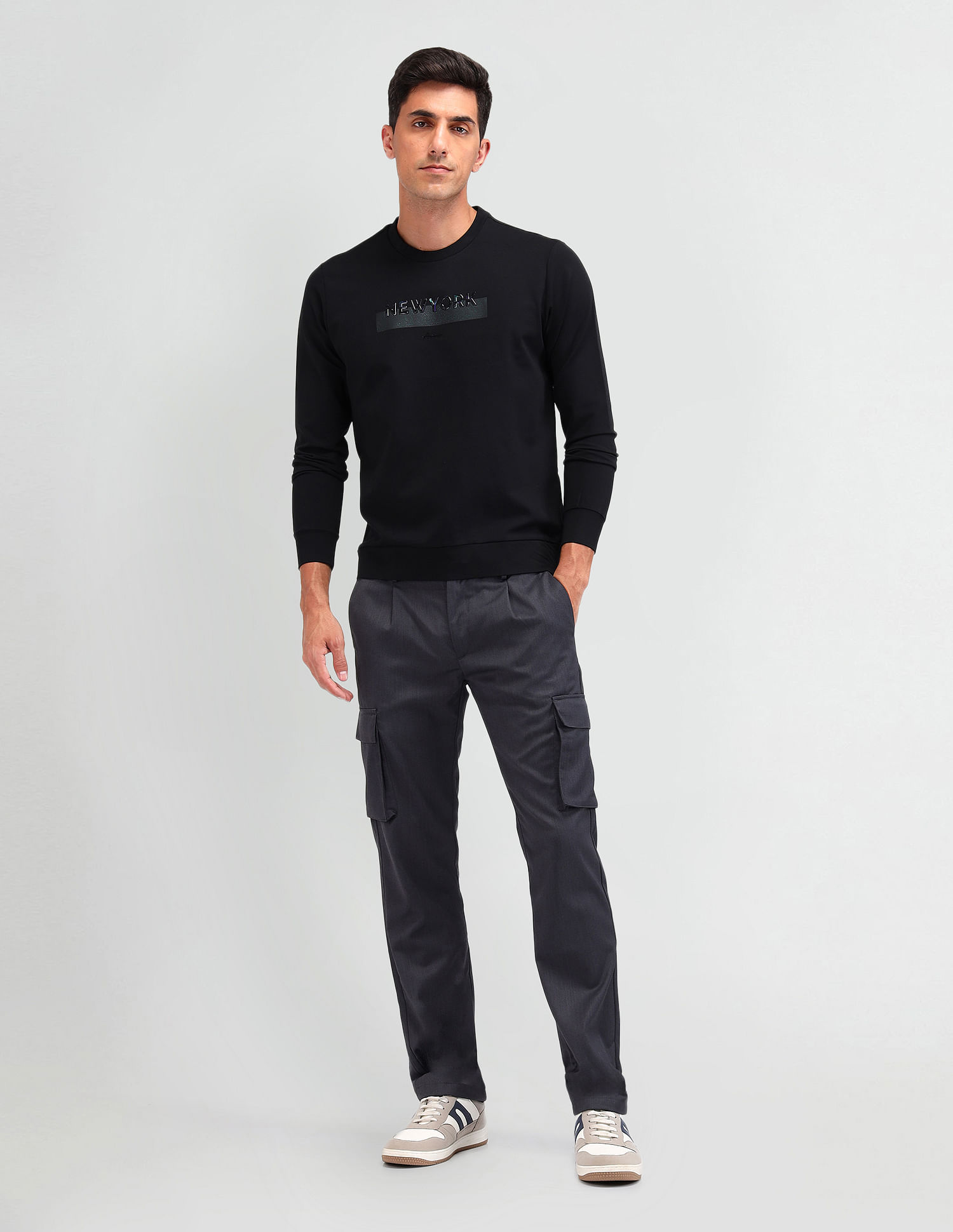 Arrow Newyork Graphic Printed Regular Fit Sweatshirt