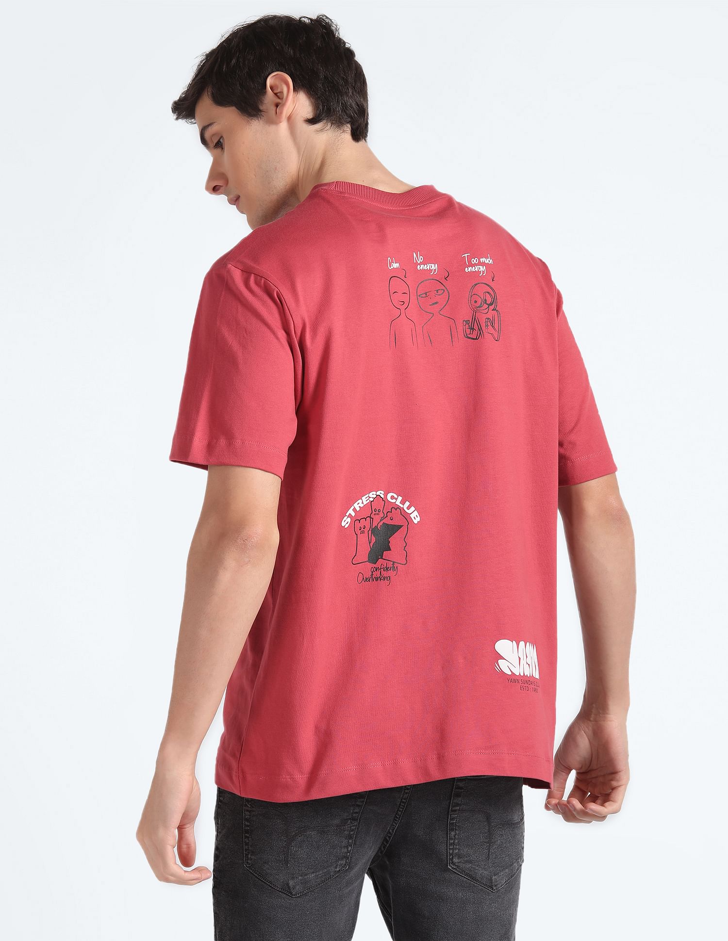 Flying Machine Graphic Print Oversized T-Shirt
