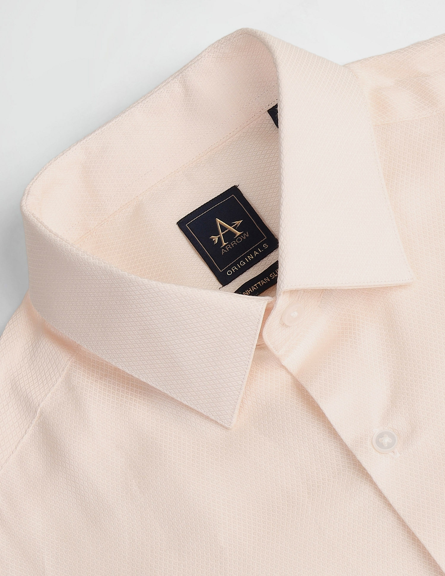 Arrow Patterned Dobby Manhattan Slim Fit Shirt