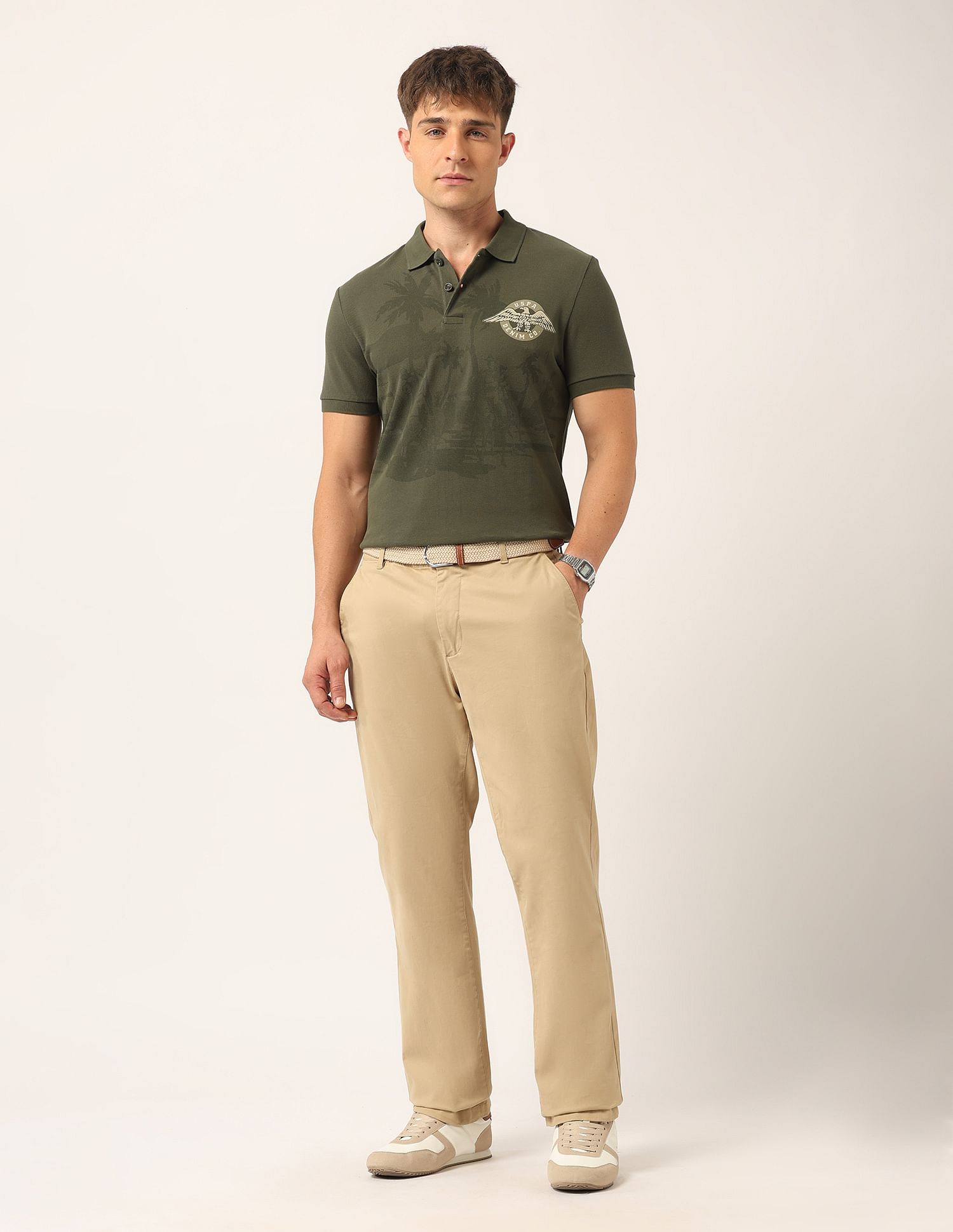 U.S. Polo Assn. Denim Co. Graphic Muscle Fit Polo Shirt