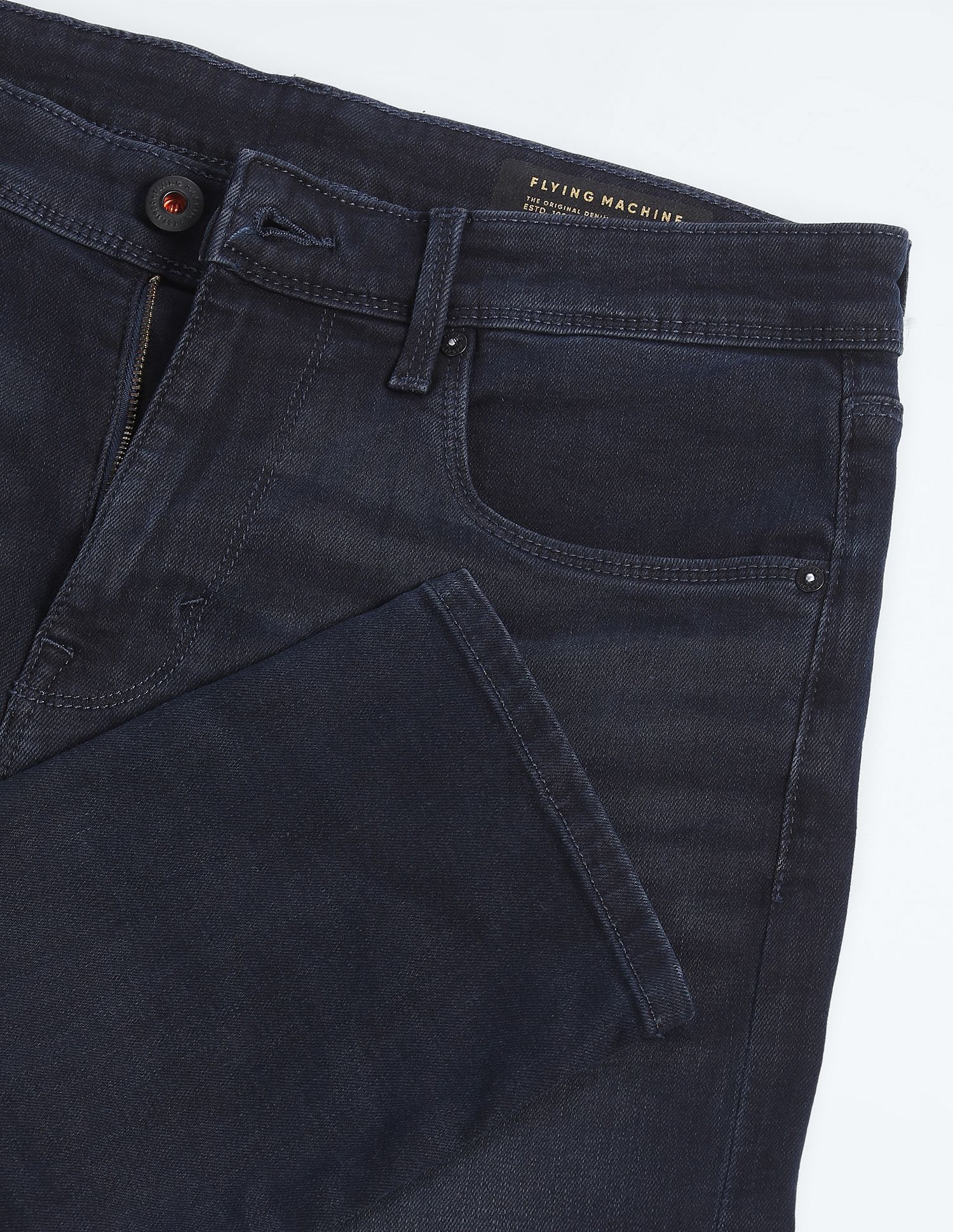 Flying Machine Slash Slim Tapered Dark Wash Jeans