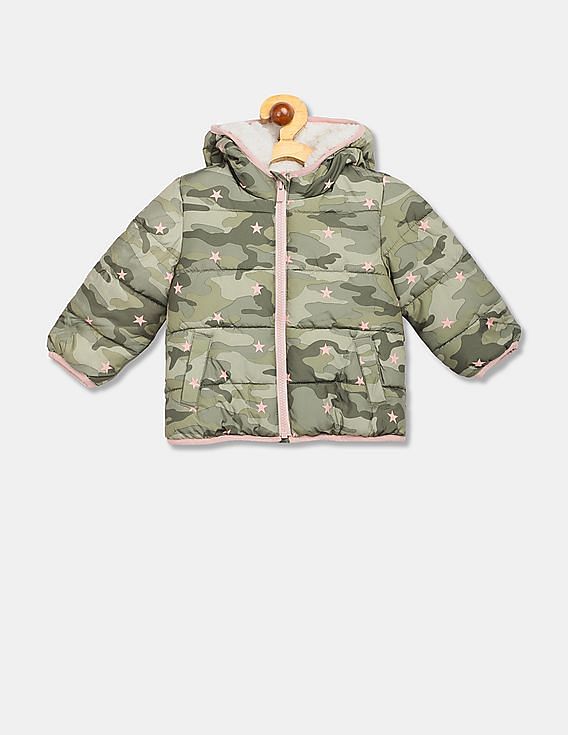 Buy GAP Baby Baby Green Coldcontrol Max Sherpa Puffer Jacket