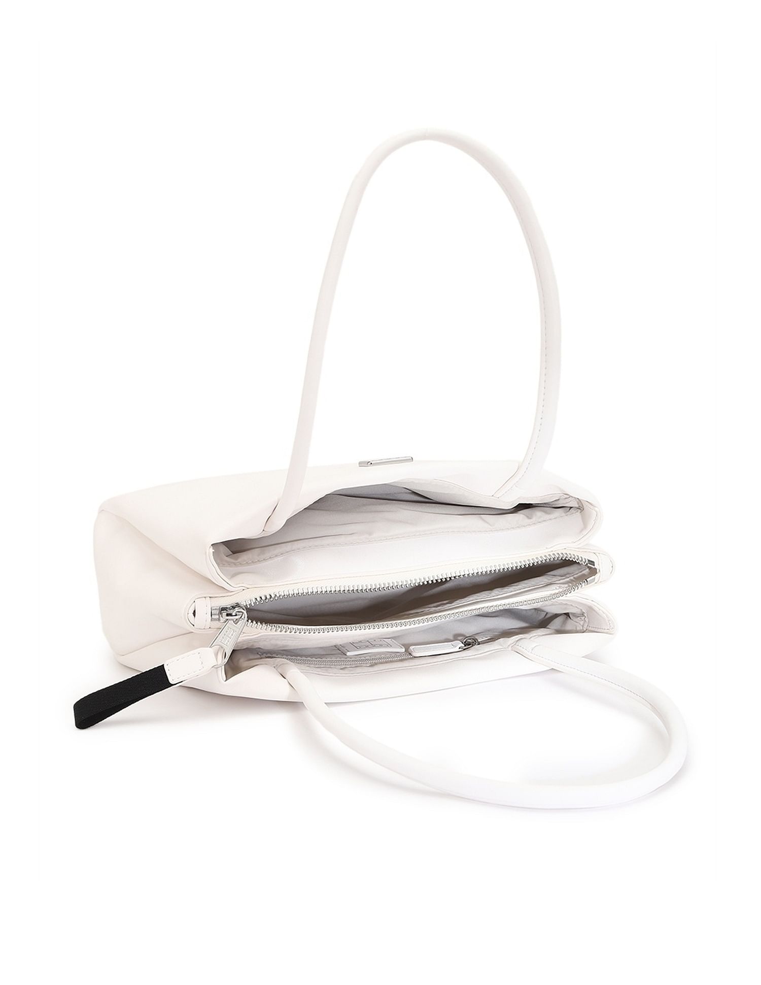 Tommy Hilfiger Solid White Pu Shoulder Bag